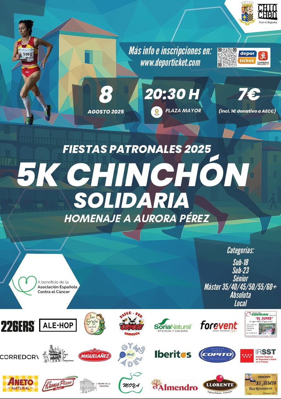 5K Chinchón Solidaria 2025 será la gran carrera del verano 5K Chinchón Solidaria 2025 será la gran carrera del verano
