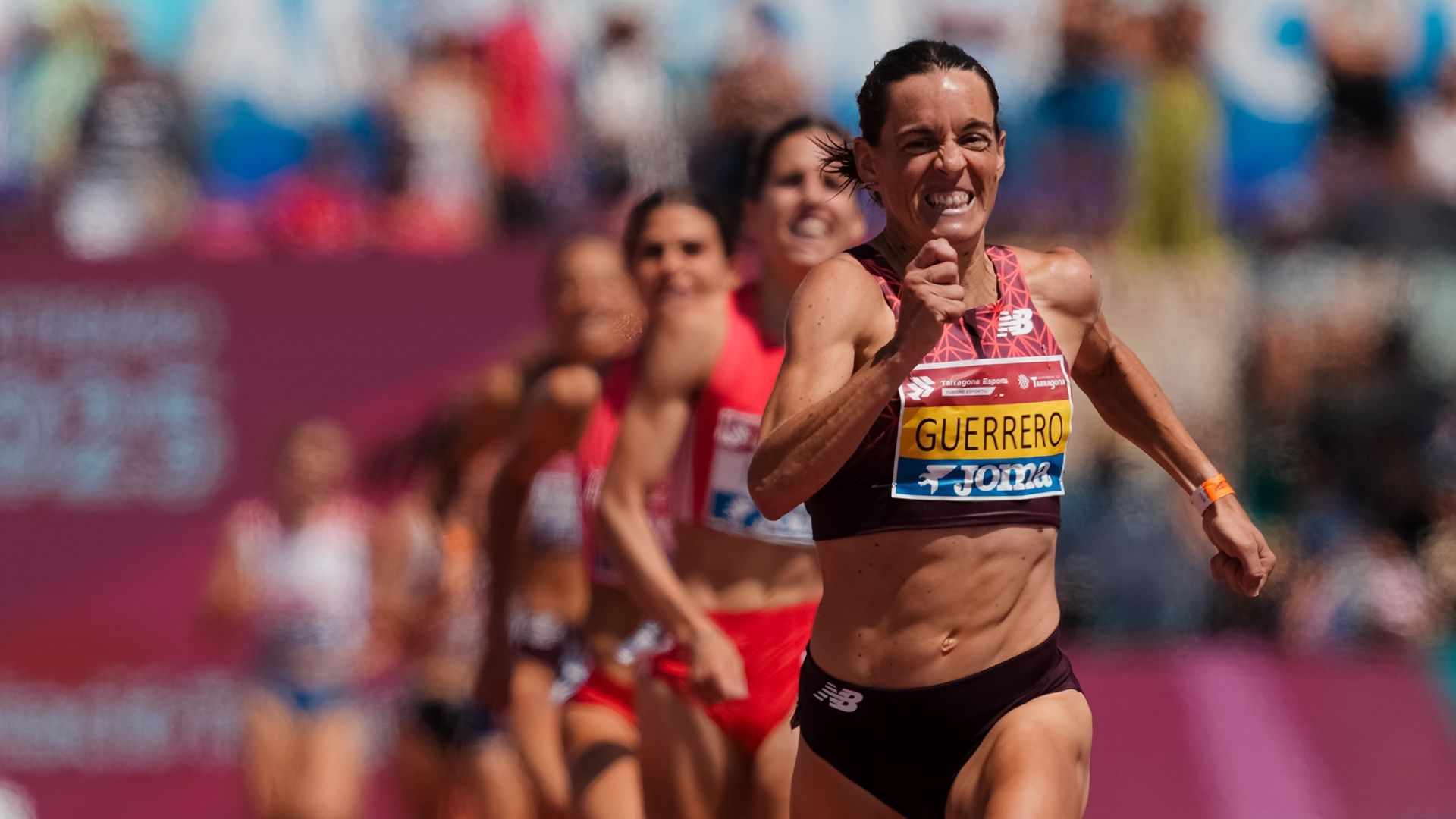 Esther Guerrero en los metros finales del Campeonato de España de Tarragona, donde se impuso con 35 años. SPORTMEDIA.