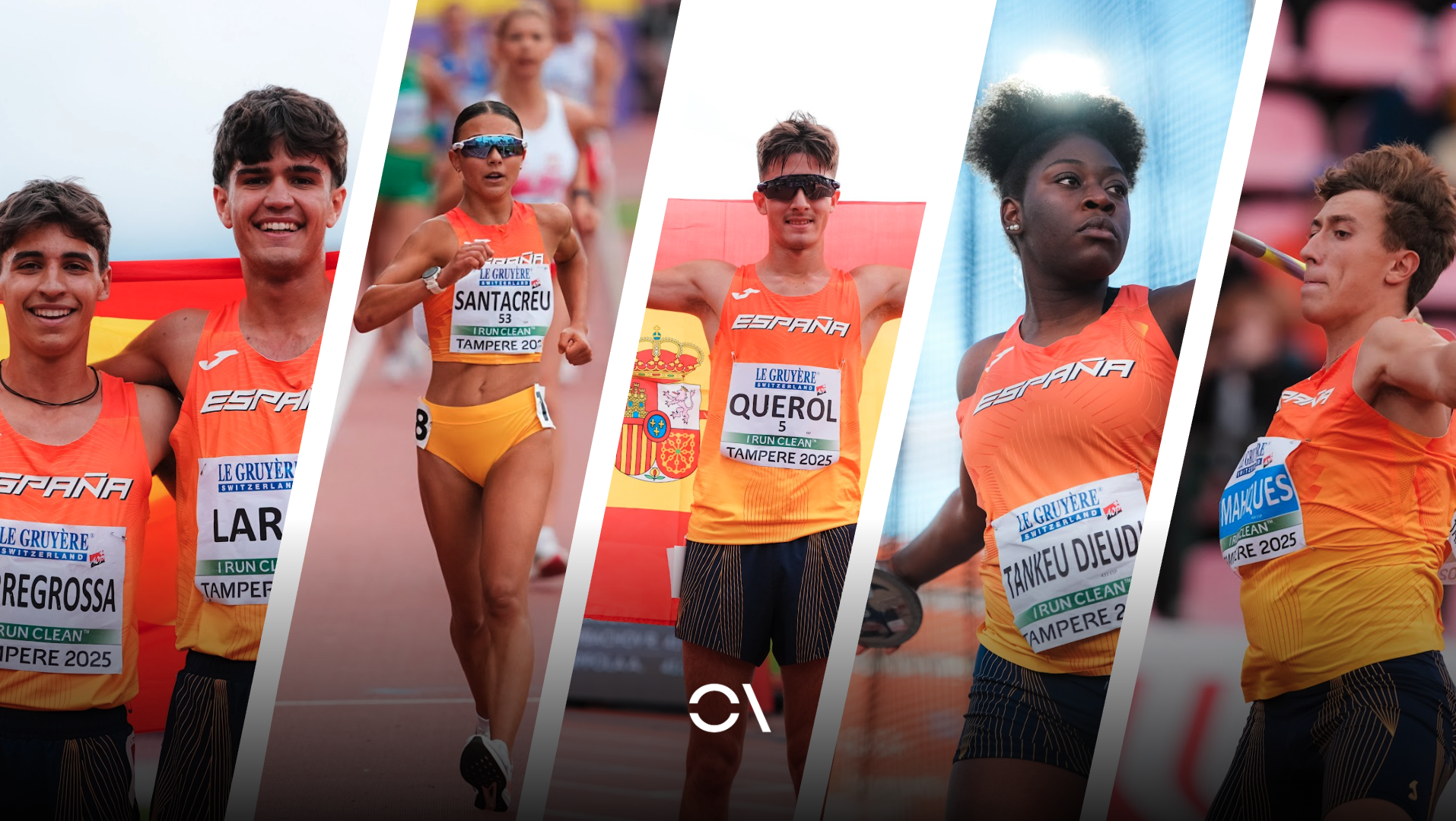 Estas son las 14 medallas del atletismo español en el Europeo Sub20.