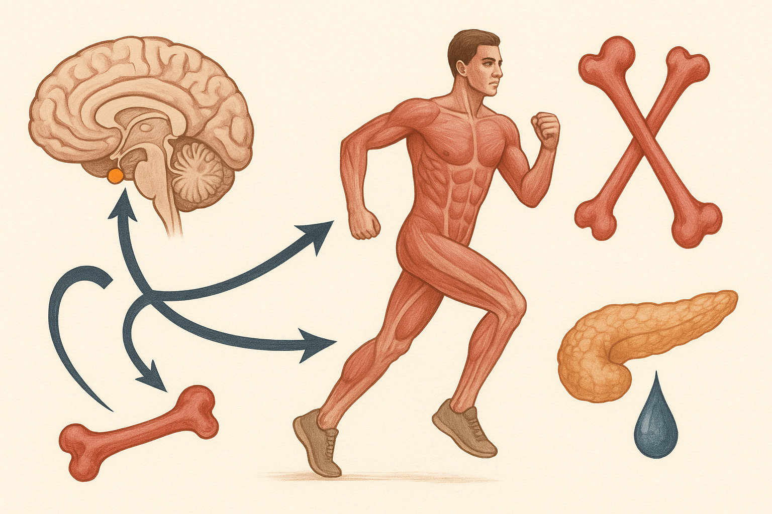 La hormona del crecimiento siempre está ahí reparando, reconstruyendo y protegiendo. 