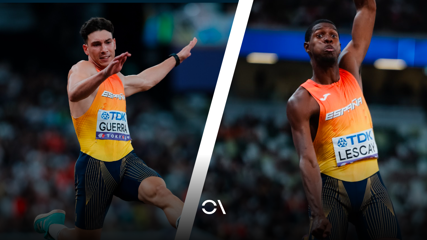 Lester Lescay y Jaime Guerra se han clasificado para la final del salto de longitud de Tokio. SPORTMEDIA.