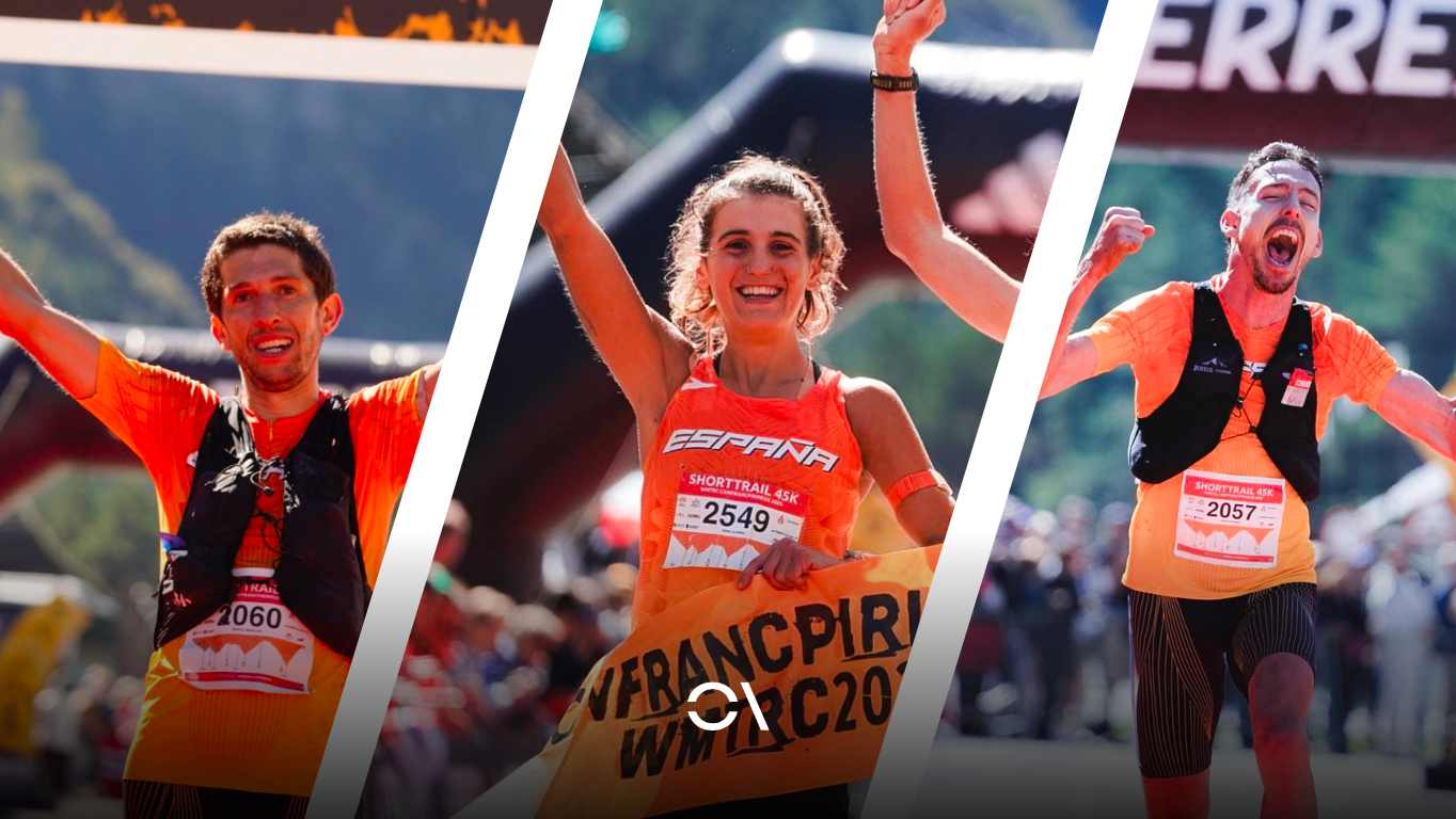 Manu Merillas, Sara Alonso y Andreu Blanes han sido los medallistas individuales en Canfranc. RFEA.