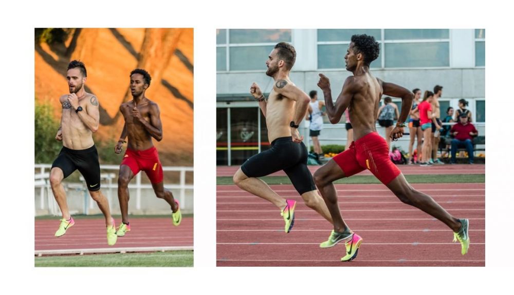 Sebas Martos y Tariku Novales en un entrenamiento en Madrid. Foto: Sportmedia.