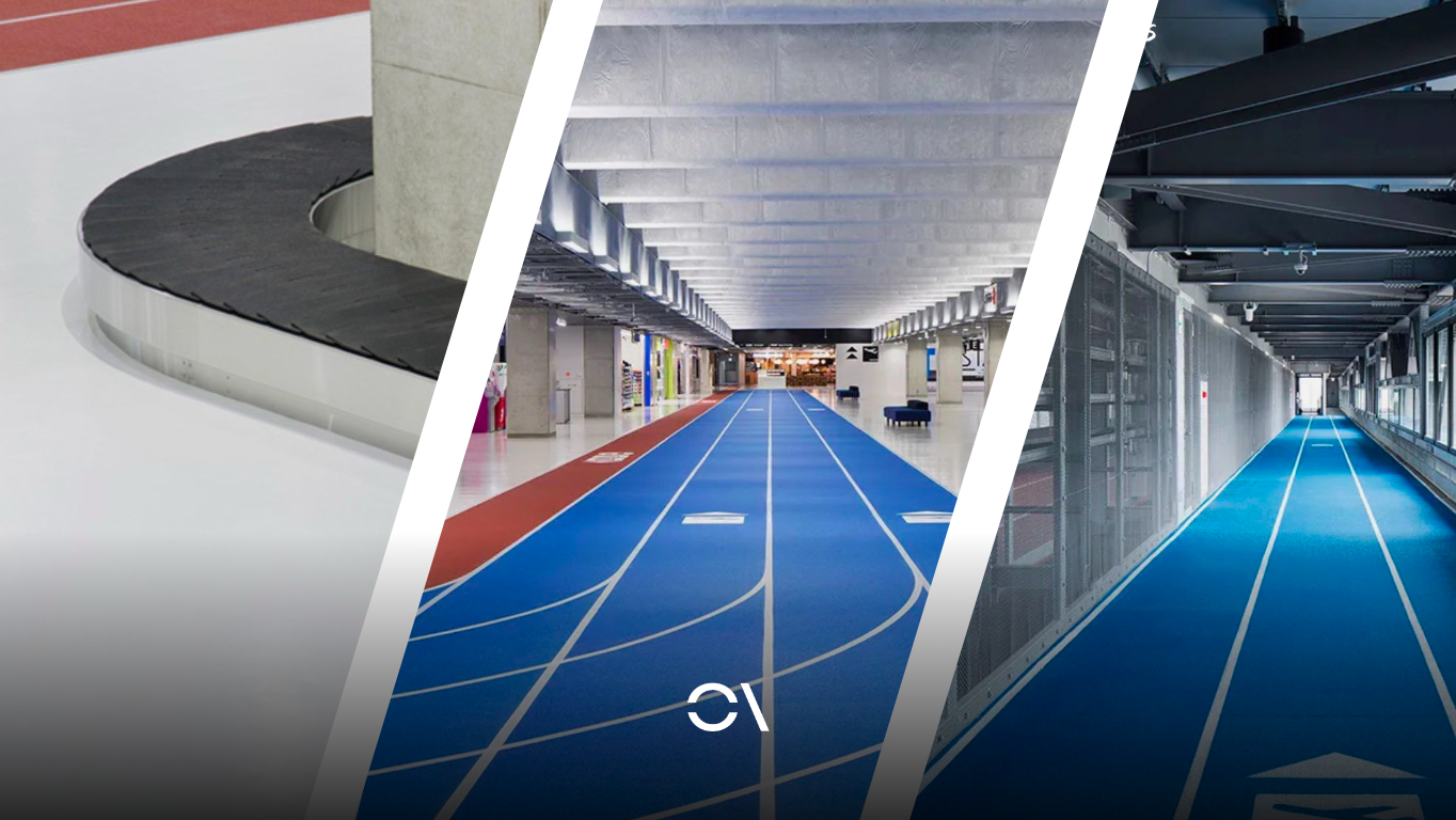 Así es la Terminal 3 del Aeropuerto Internacional de Narita, en Tokio, que simula una pista de atletismo.