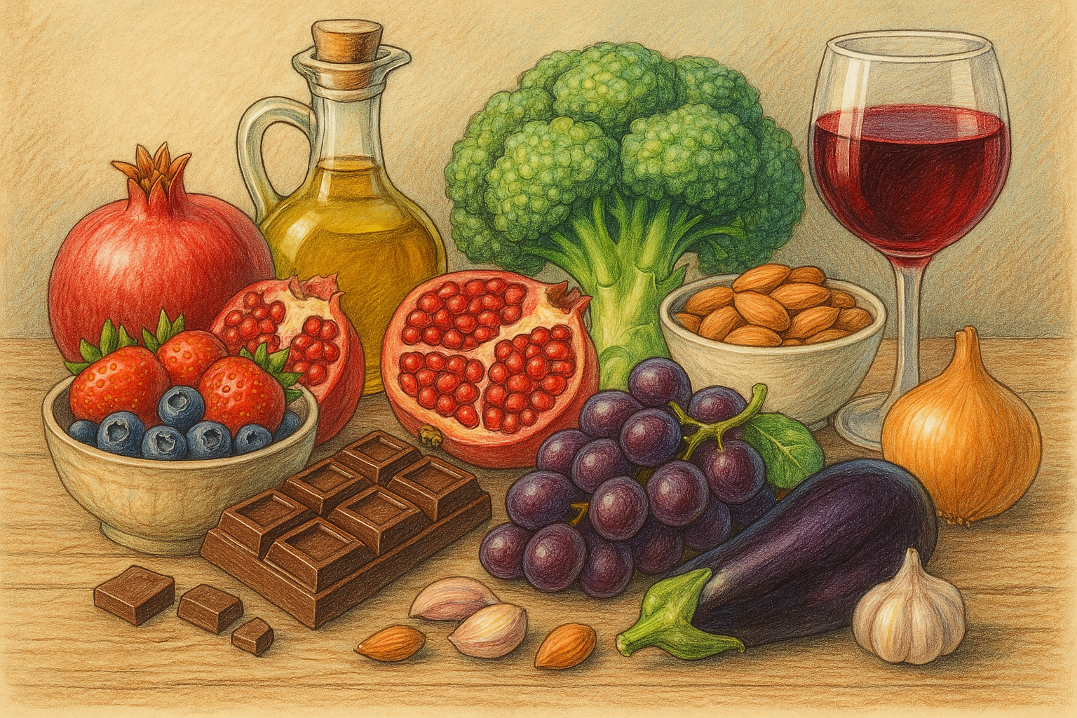 La naturaleza, sin embargo, lleva siglos guardando un pequeño ejército invisible en frutas, verduras, cacao, té y café: los polifenoles.