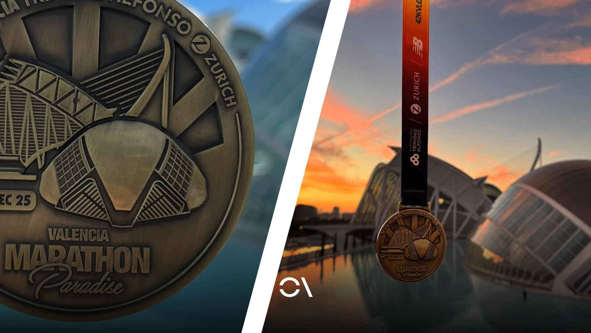 Así es la medalla del Maratón de Valencia 2025.
