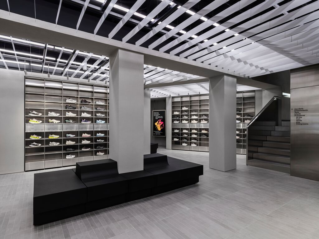 Así es el interior de la On store de Madrid.