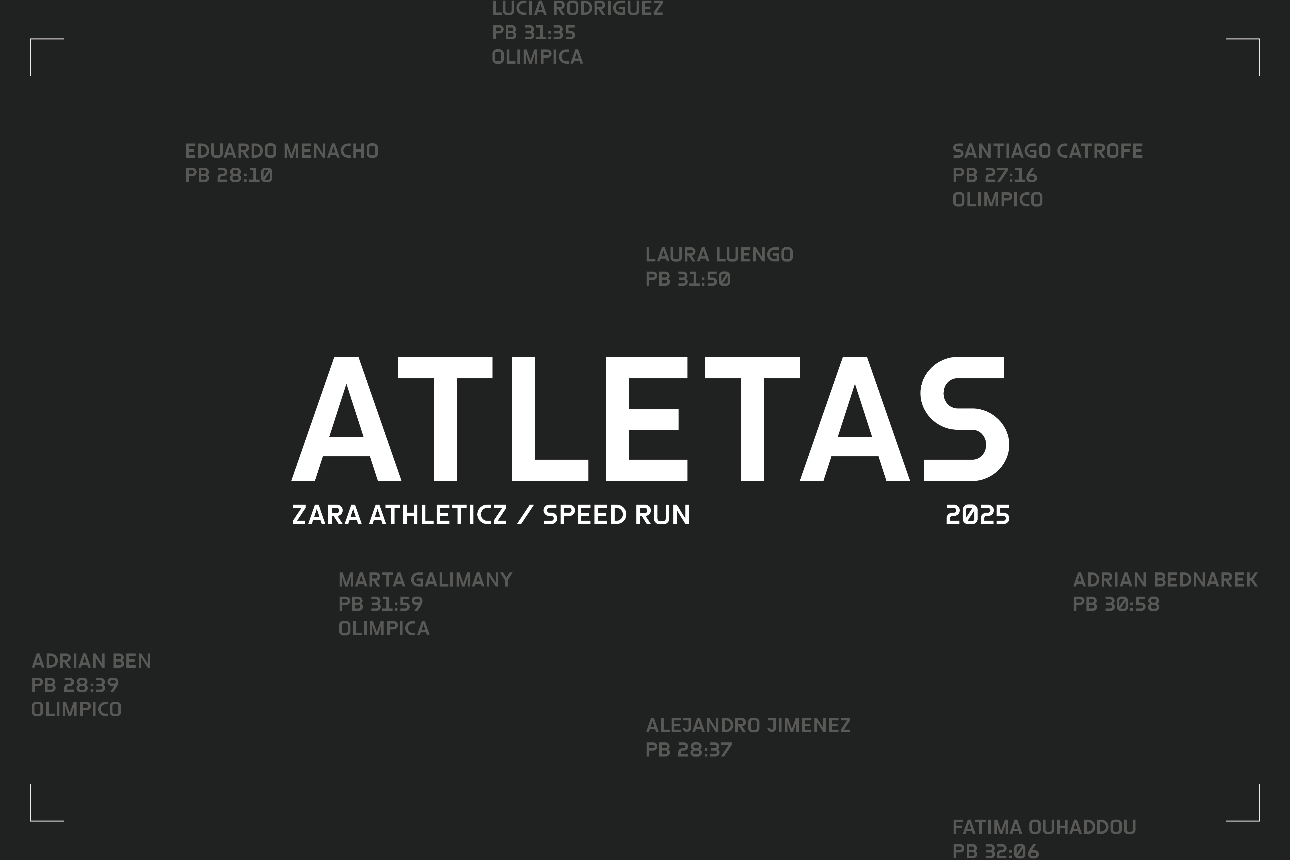 Zara Athleticz Speed Run 2025 ya sabe quiénes serán los hombres y mujeres que desafiarán los récords de la prueba.