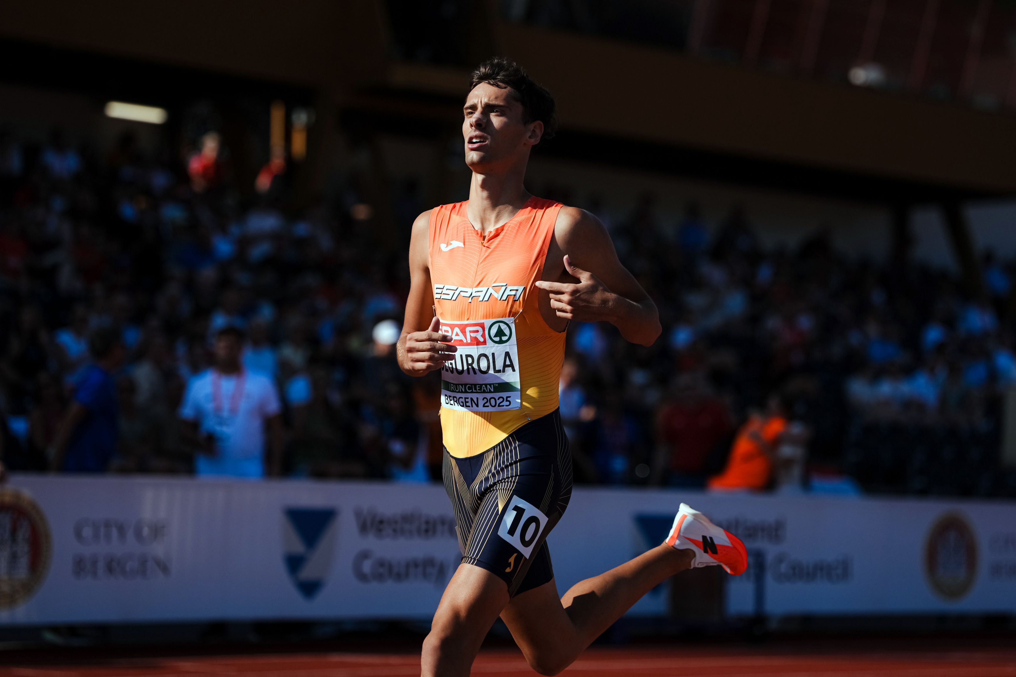 Martín Segurola en la final de 1500 metros del Campeonato de Europa Sub-23 de Bergen. SPORTMEDIA