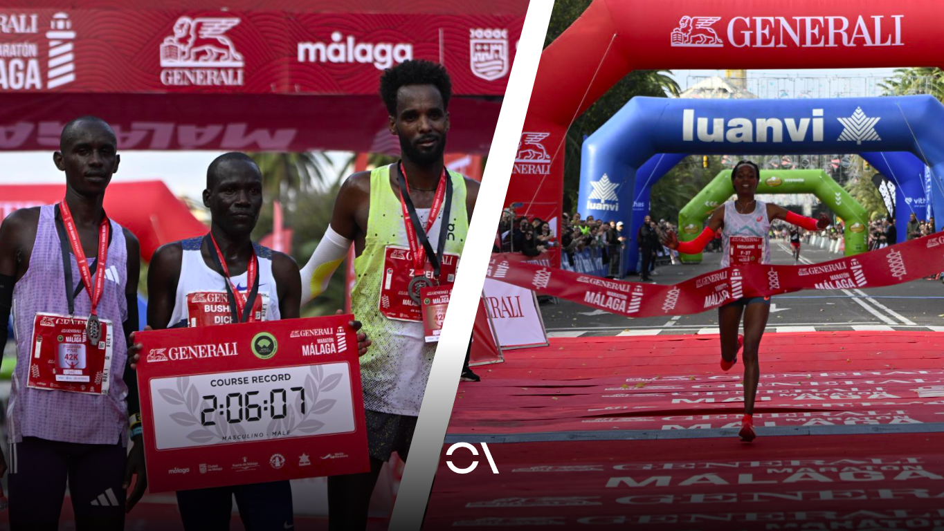 El Generali Maratón de Málaga 2025 pasará a la historia por los tiempos de Mande Bushendich y Misgane Alemayehu. GABY RODRIGO.
