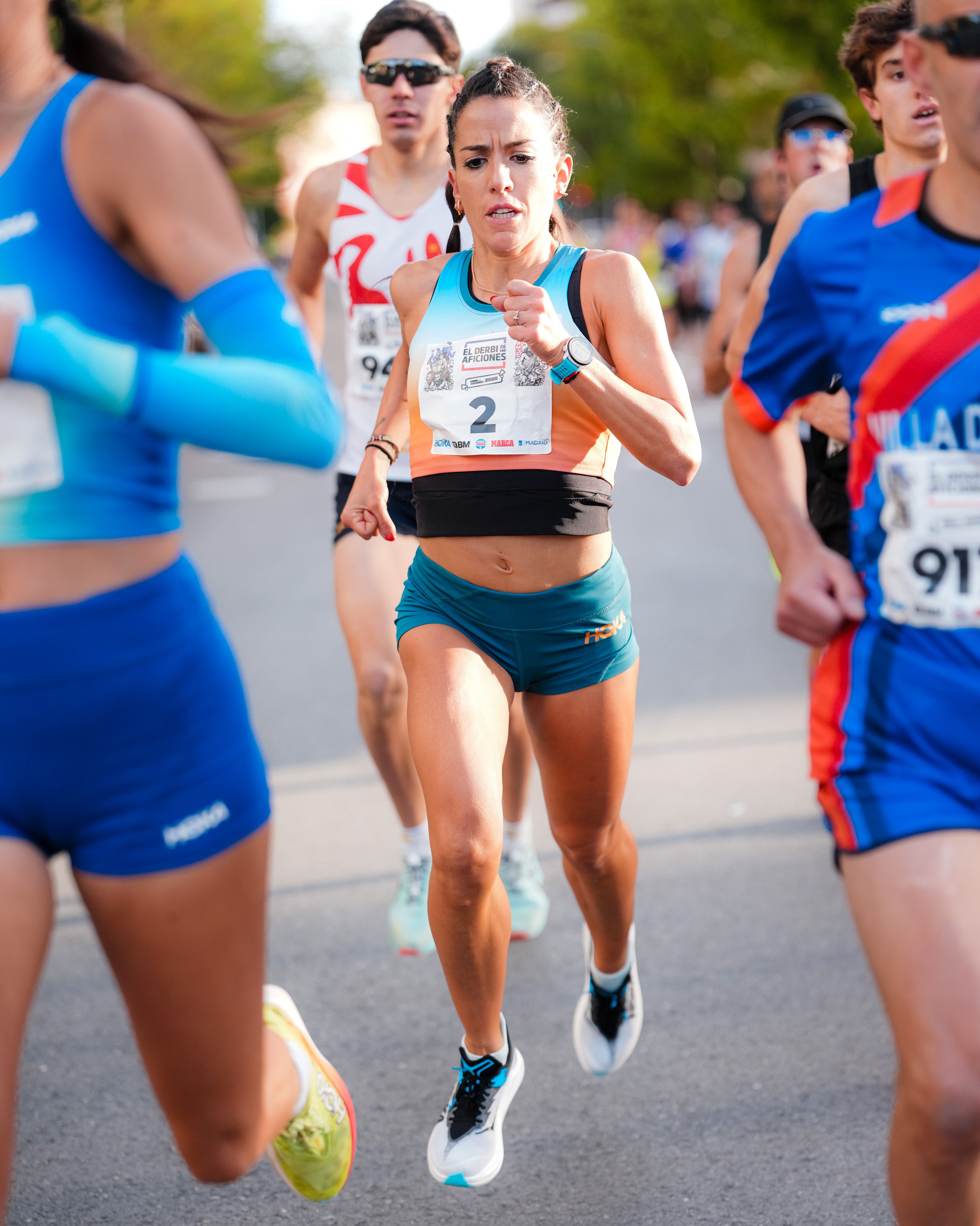 Lidia Campo durante el Derbi de las Aficiones 2025, en el que fue segunda con 32:39. SPORTMEDIA