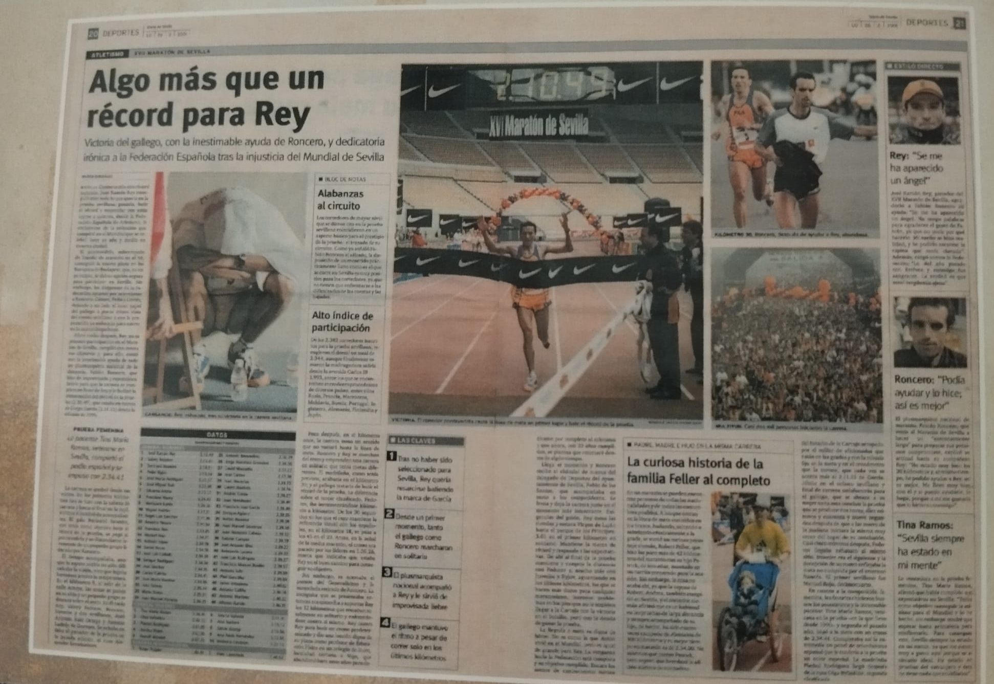 La prensa recogió la gran gesta de José Ramón Rey en Sevilla