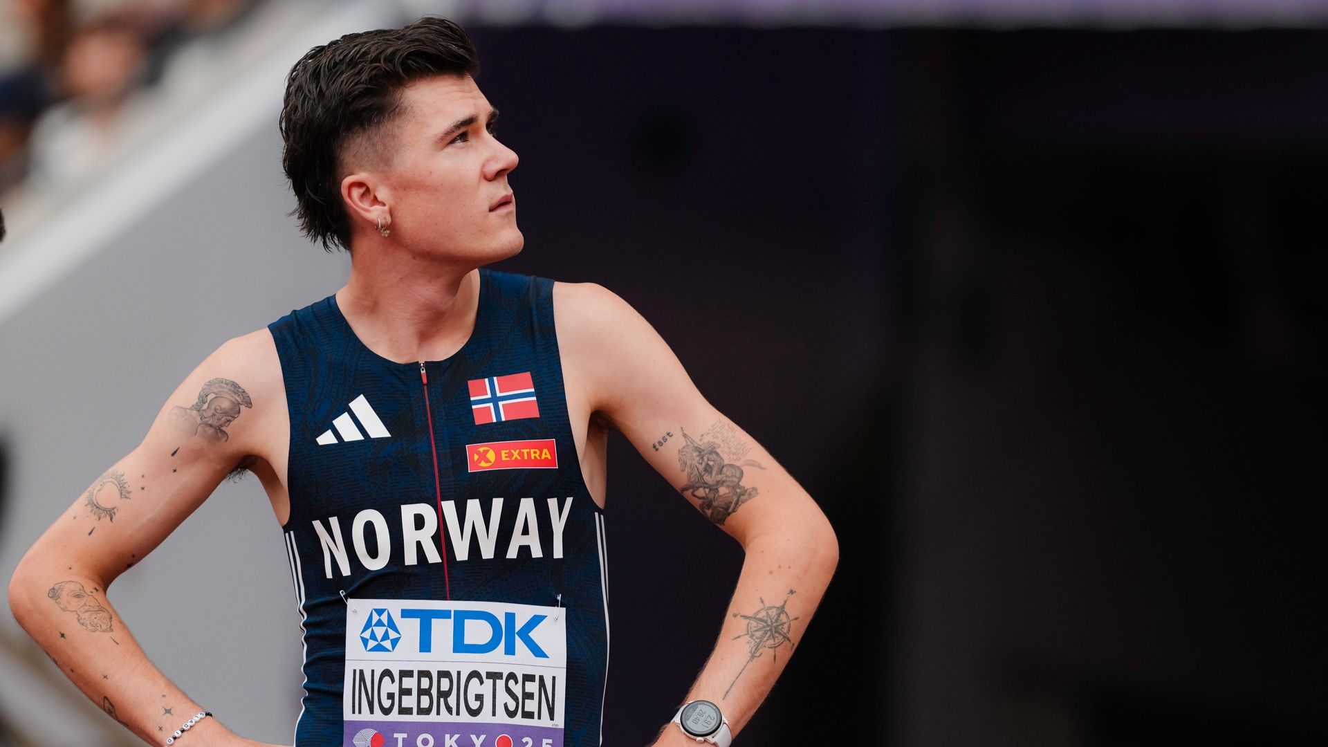 Jakob Ingebrigtsen en el Campeonato del Mundo de Tokio 2025. SPORTMEDIA.