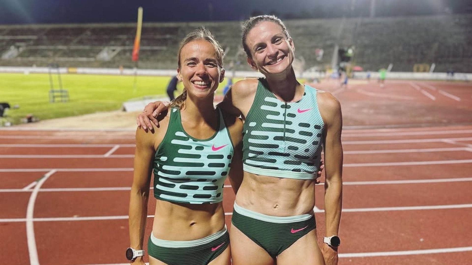 Aurore Fleury junto a Alice Finot después de una carrera.