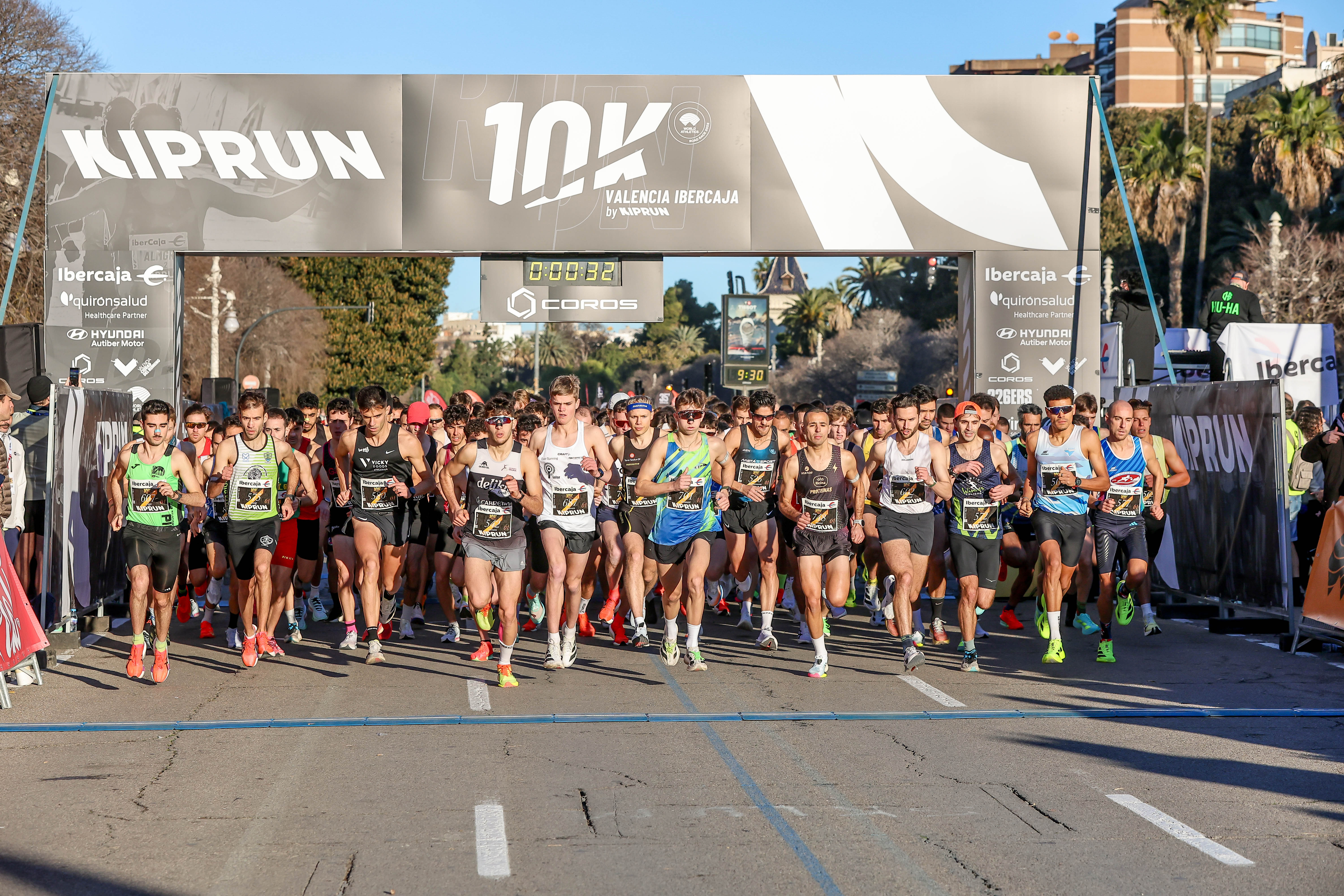 Salida del 10K Valencia Ibercaja by Kiprun 2026.