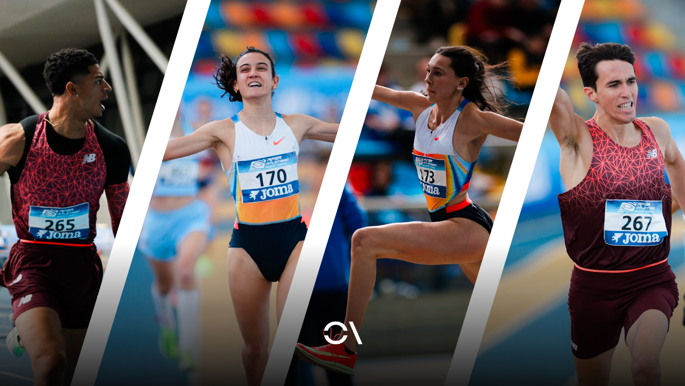 De izquierda a derecha, Dani Castilla, Marta Mitjans, Elda Romeva y Álex Pintado. RFEA.