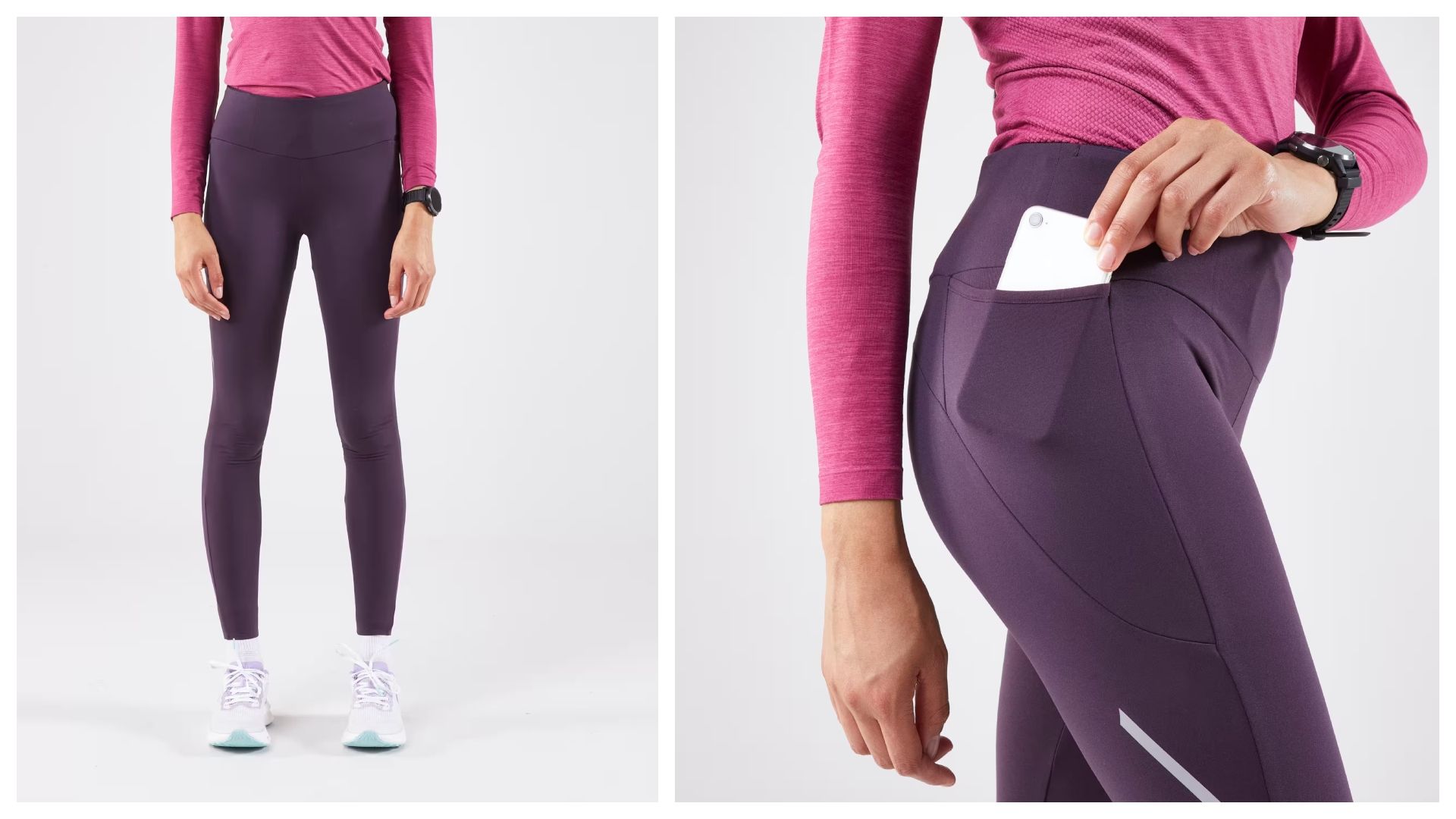 Leggings cálidos de running Kiprun RUN 500 Warm Mujer.