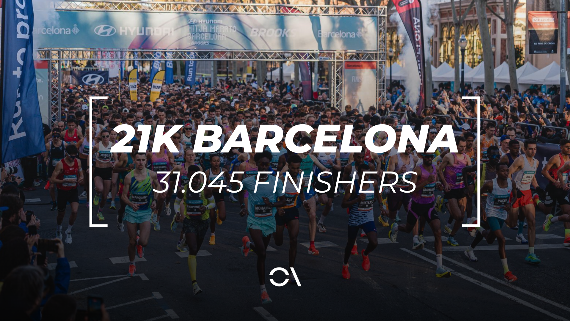 Espectacular número de finishers en la Hyundai Mitja Marató de Barcelona by Brooks.