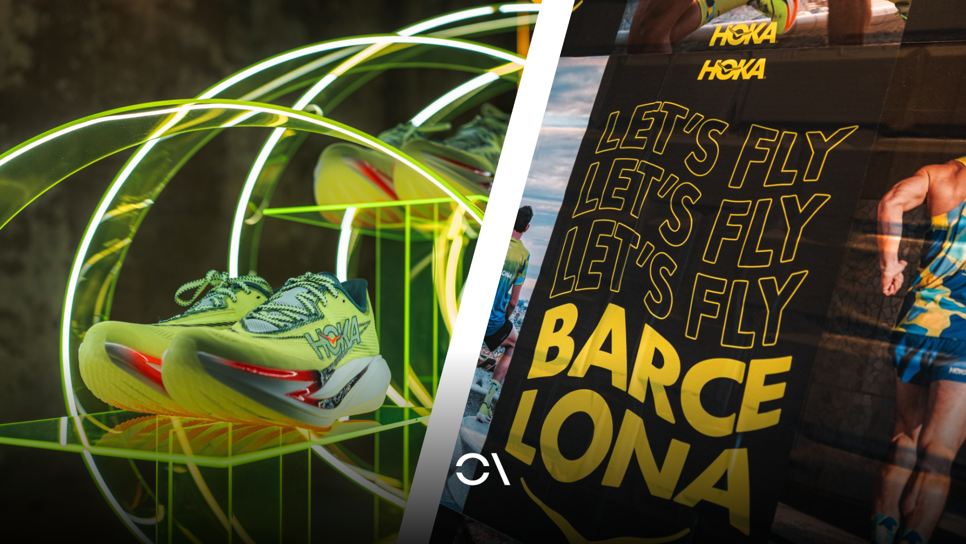 Hoka abre su "casa" en Barcelona e inicia la cuenta atrás para el maratón de la ciudad.