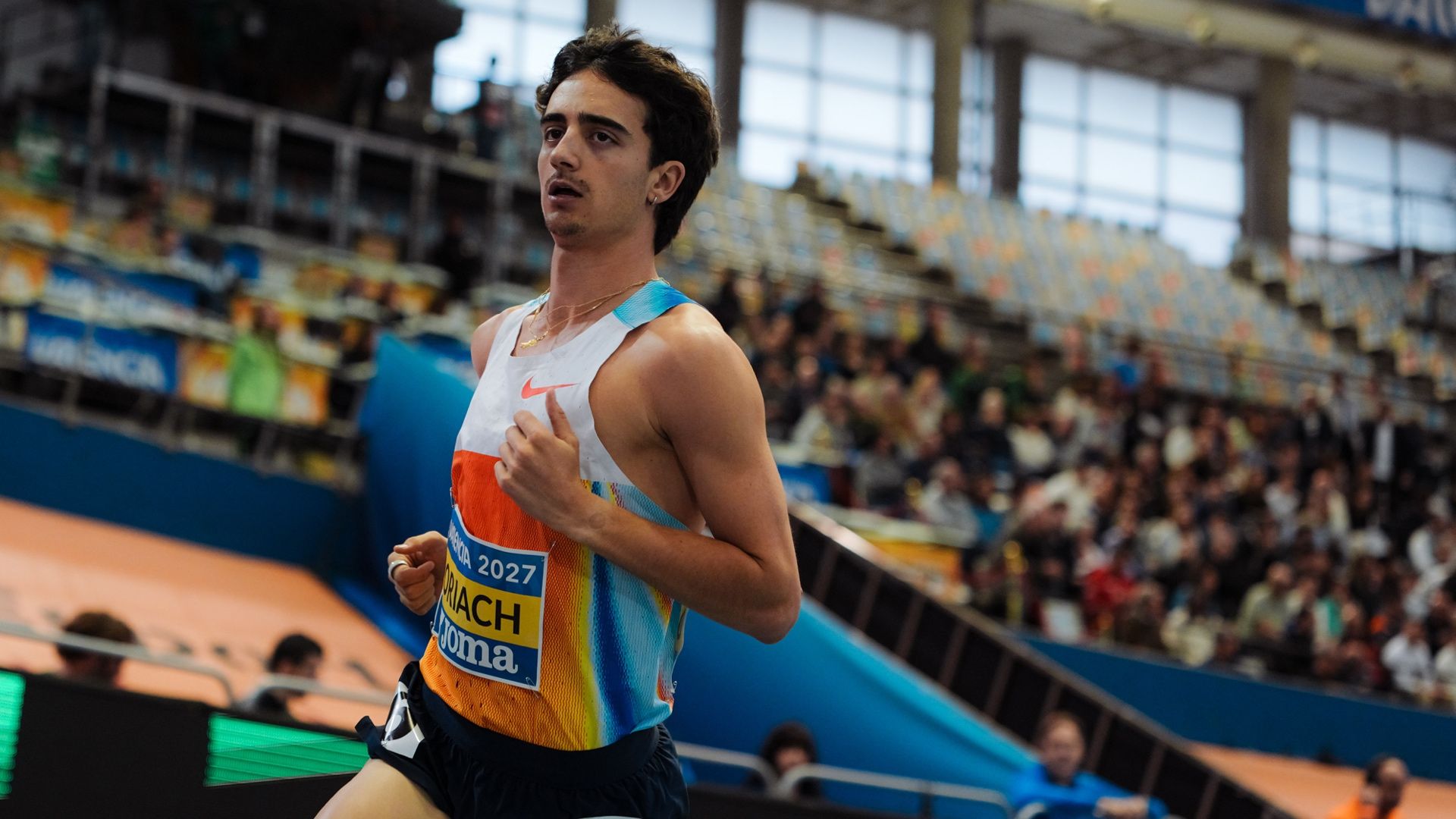 Pol Oriach durante el Campeonato de España de Pista Cubierta, antesala del Mundial de Toruń. SPORTMEDIA.