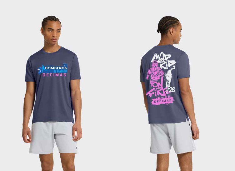 La camiseta de la Carrera Bomberos de Madrid-DECIMAS 2026