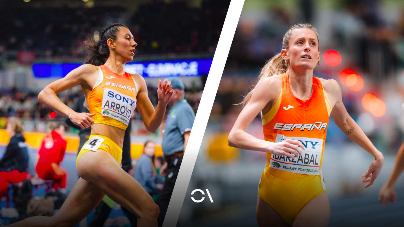 Rocío Arroyo y Lorea Ibarzabal estarán en las semifinales de los 800 metros del Campeonato del Mundo en pista cubierta que se está celebrando en Toruń. FOTORUNNERS.