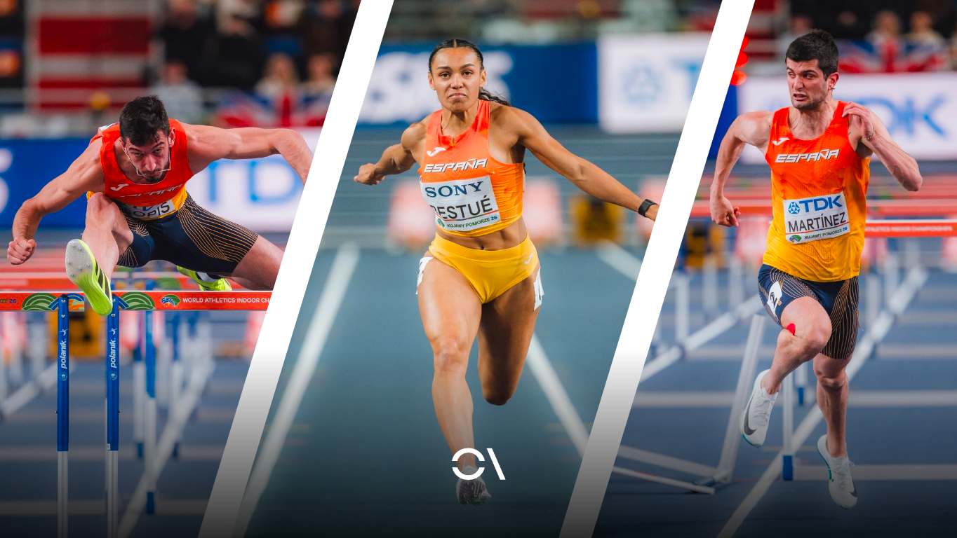 Quique Llopis, Asier Martínez y Jaël Bestué estarán en las semifinales de estar tarde en el Campeonato del Mundo en pista cubierta. FOTORUNNERS.