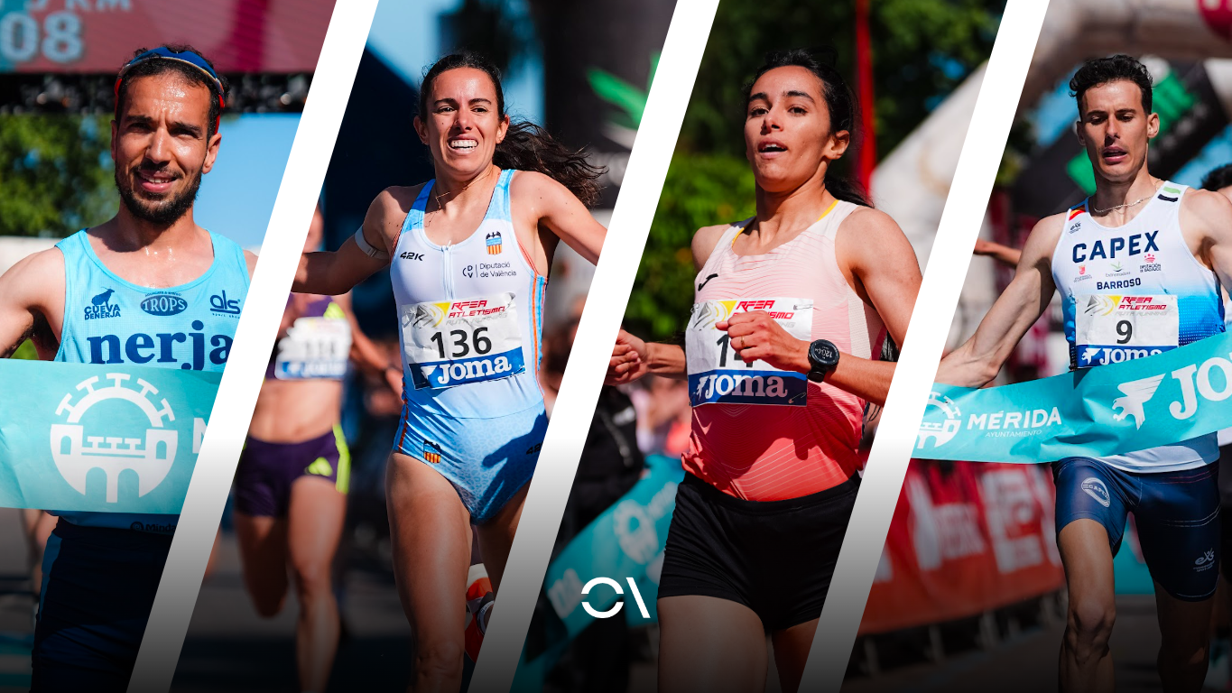 De izquierda a derecha, Aouina, Tárraga, Ait Alibou y Barroso. RFEA.