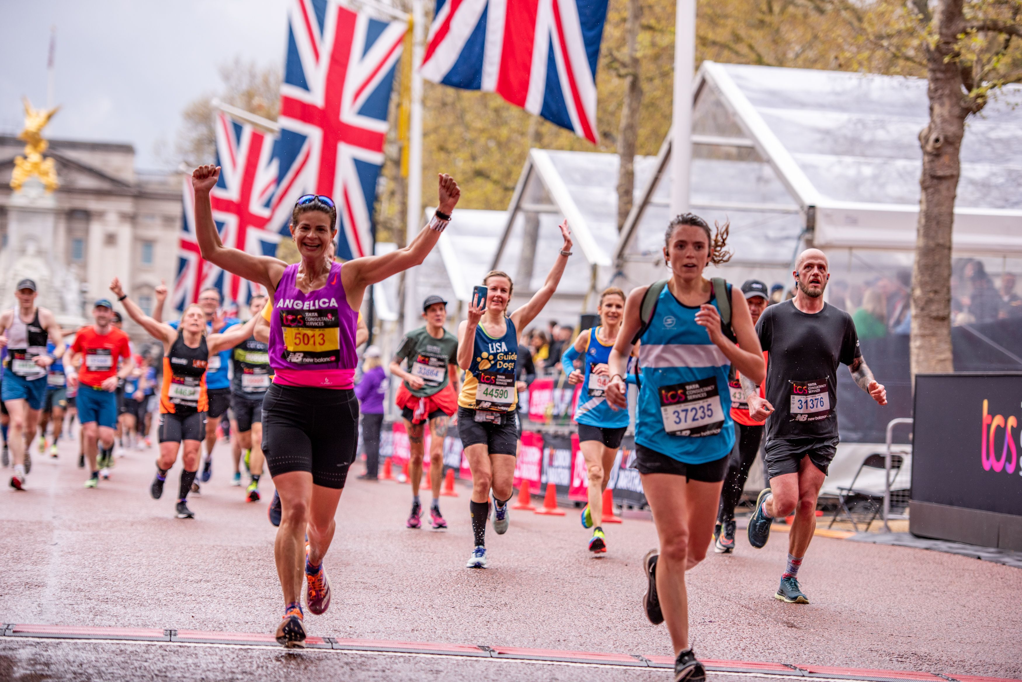 Imagen de la meta del Maratón de Londres