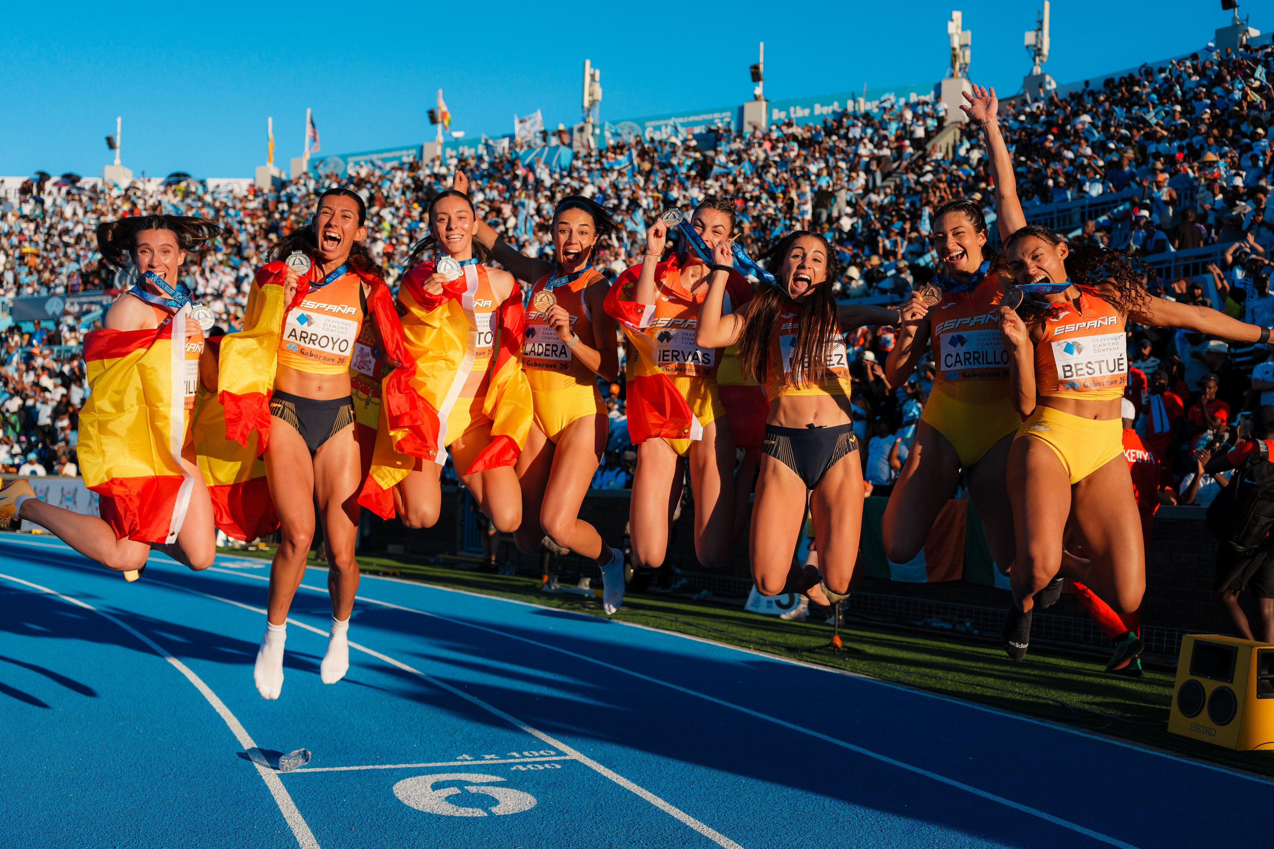 Brillante actuación de España en los World Athletics Relays