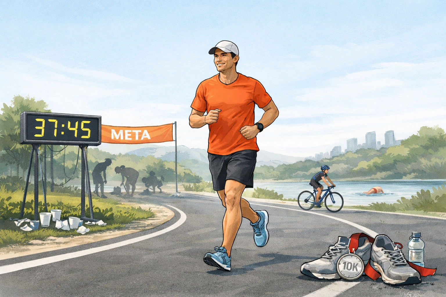 Después de cruzar la meta de un 10K empieza la recuperación para ser más rápido en el siguiente.