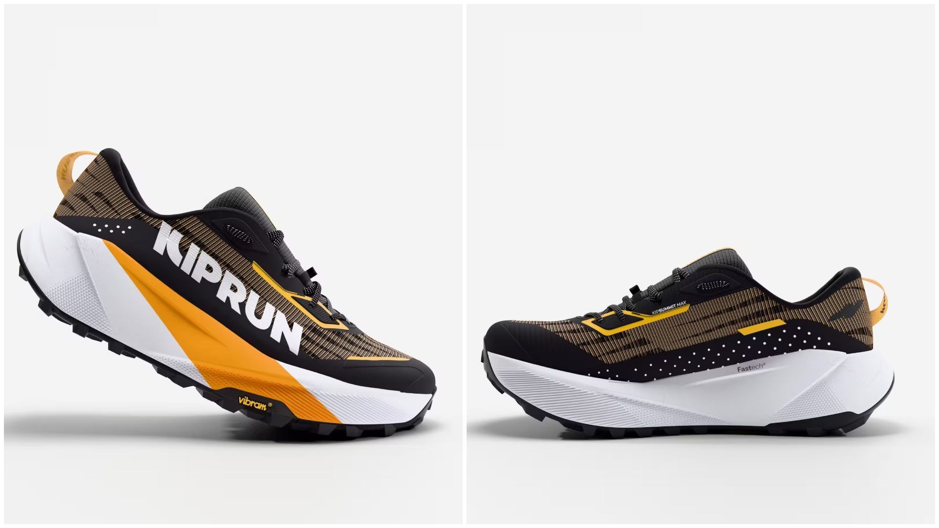 Zapatillas trail running Kiprun Kipsummit Max Hombre naranja y negro. Zapatillas trail running Kiprun Kipsummit Max Hombre naranja y negro.