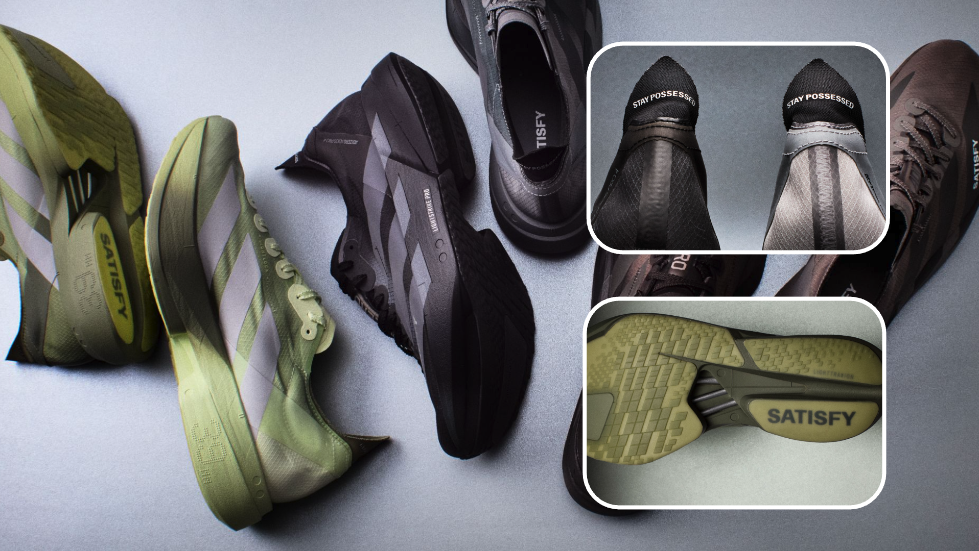 Adidas y Satisfy lanzan la edición limitada de la Adizero Adios Pro 4 Satisfy.