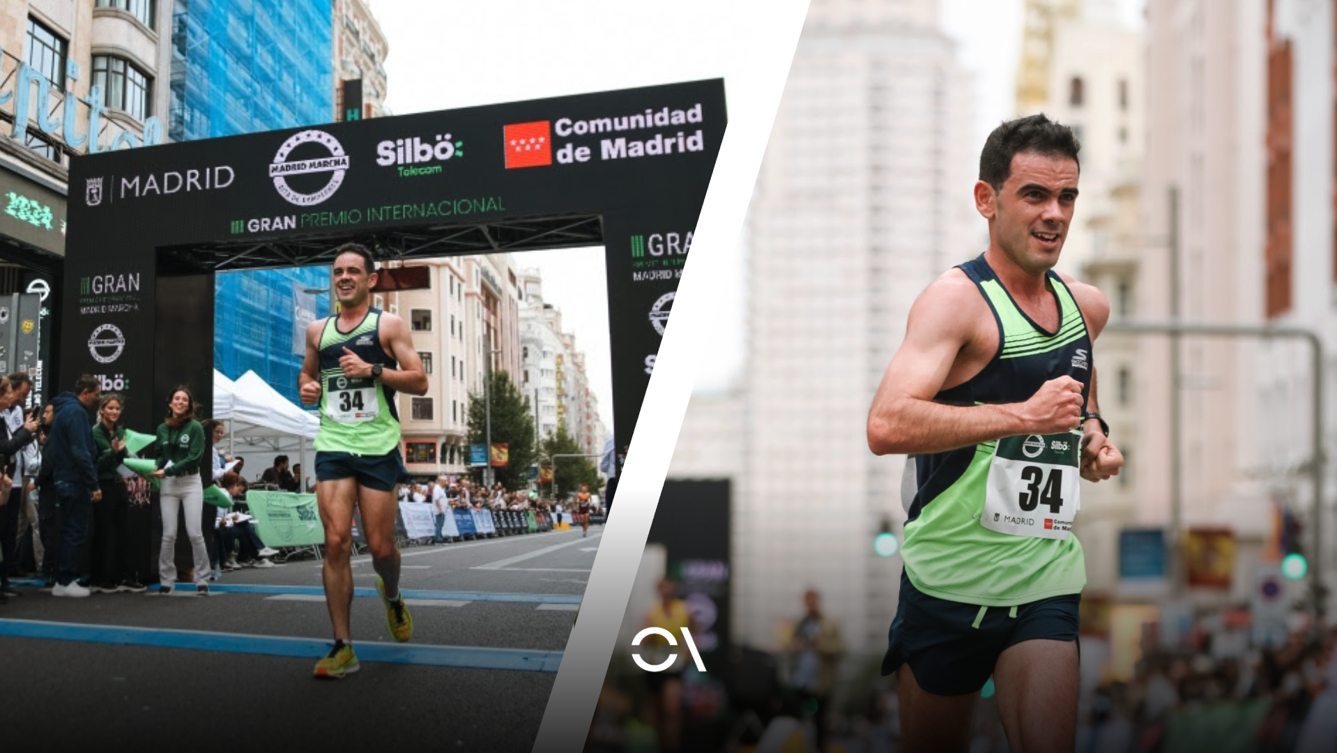 El embajador de Skechers Diego García Carrera lleva a la élite mundial de la marcha a la Gran Vía