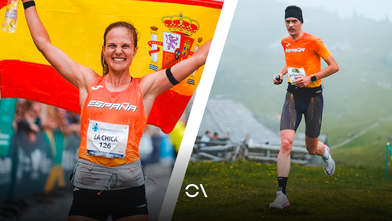 María La Chica y Alain Santamaría, los dos mejores españoles en la prueba larga del Europeo Off-Road. RFEA.