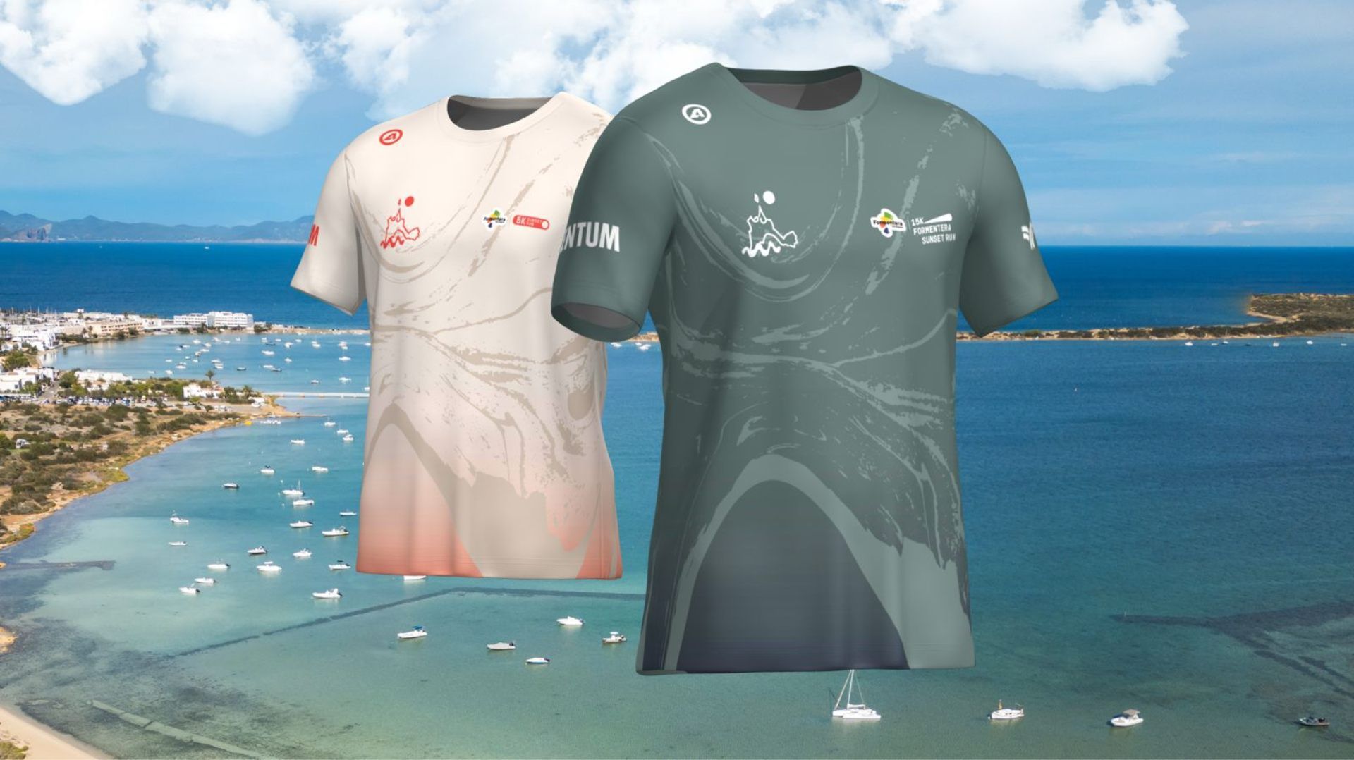 Las nuevas camisetas oficiales de la 15K Formentera Sunset Run.