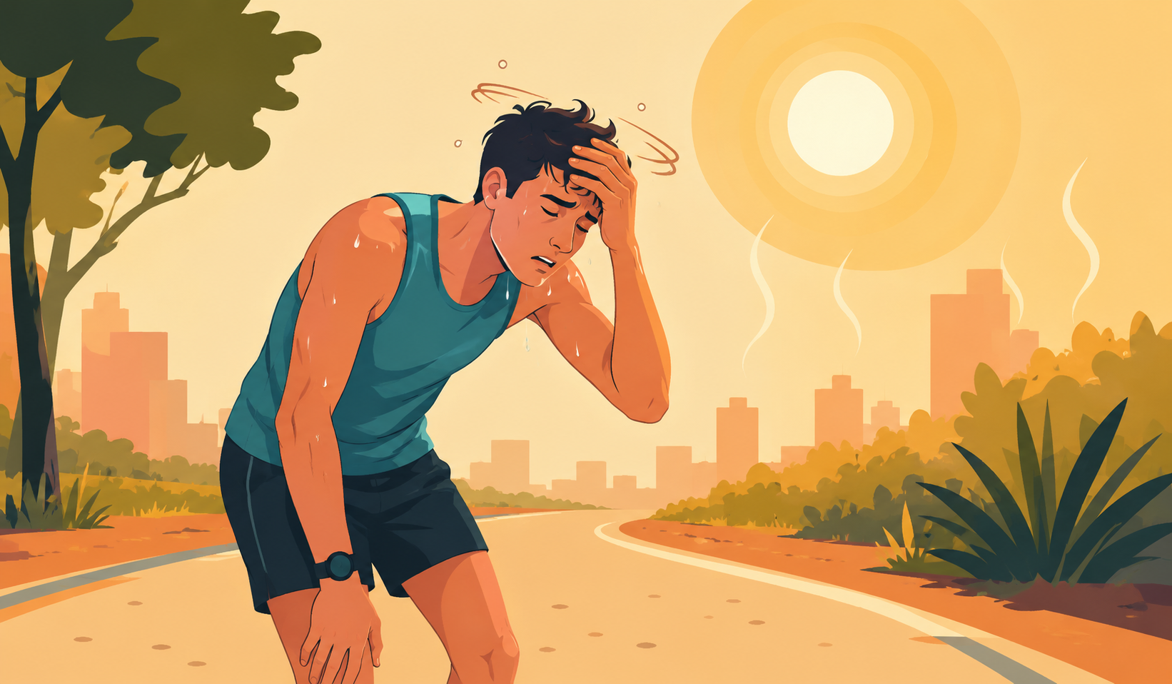 Un golpe de calor puede aparecer en cuestión de minutos cuando las altas temperaturas superan la capacidad del organismo para disipar el calor. 