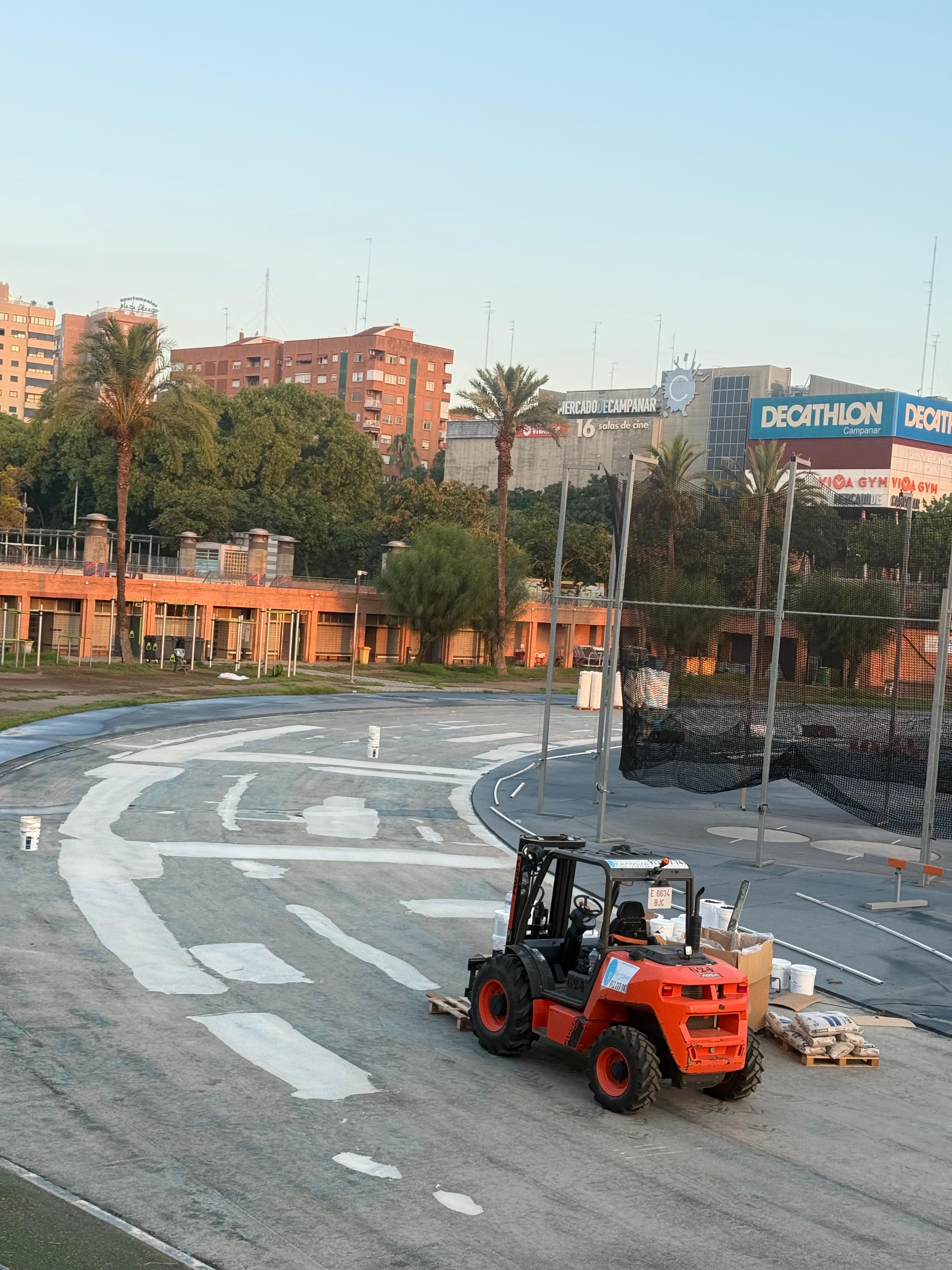 Así avanzan las obras en el Estadio del Turia de Valencia.  05 14