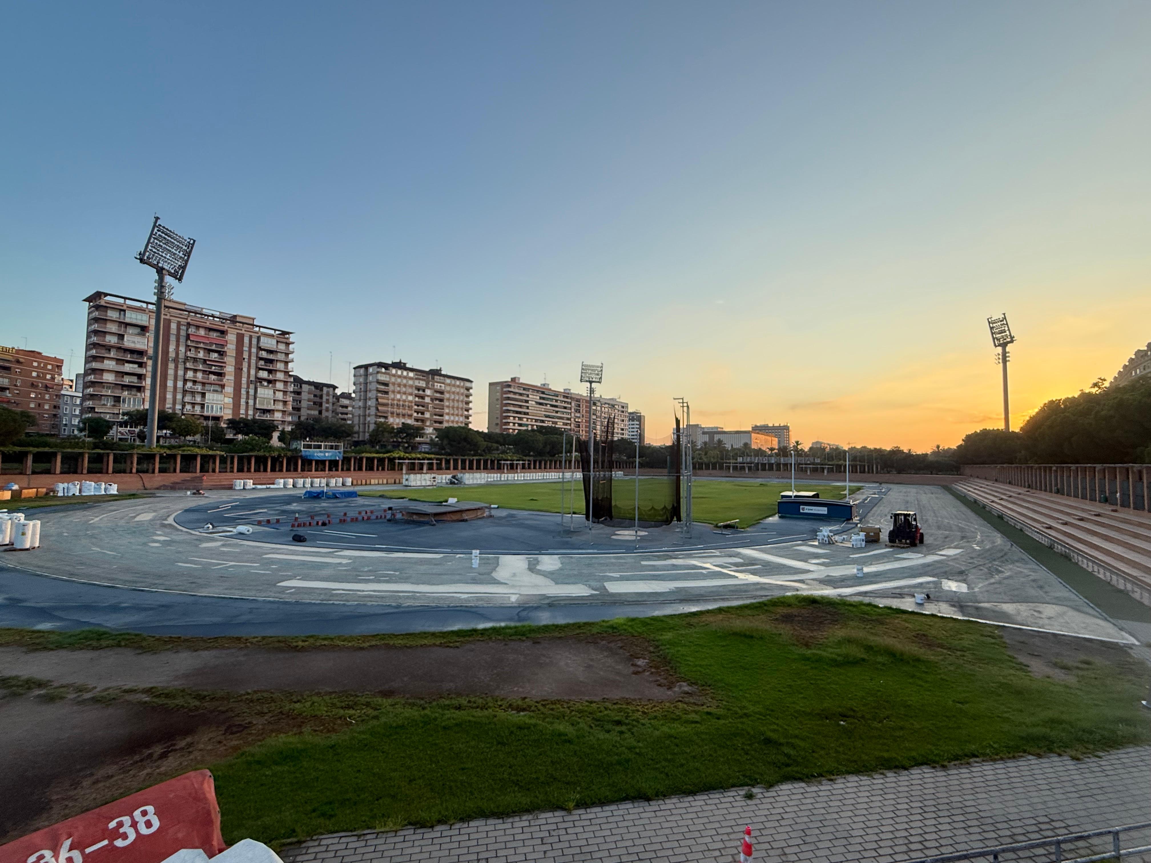 Así avanzan las obras en el Estadio del Turia de Valencia.  06 10