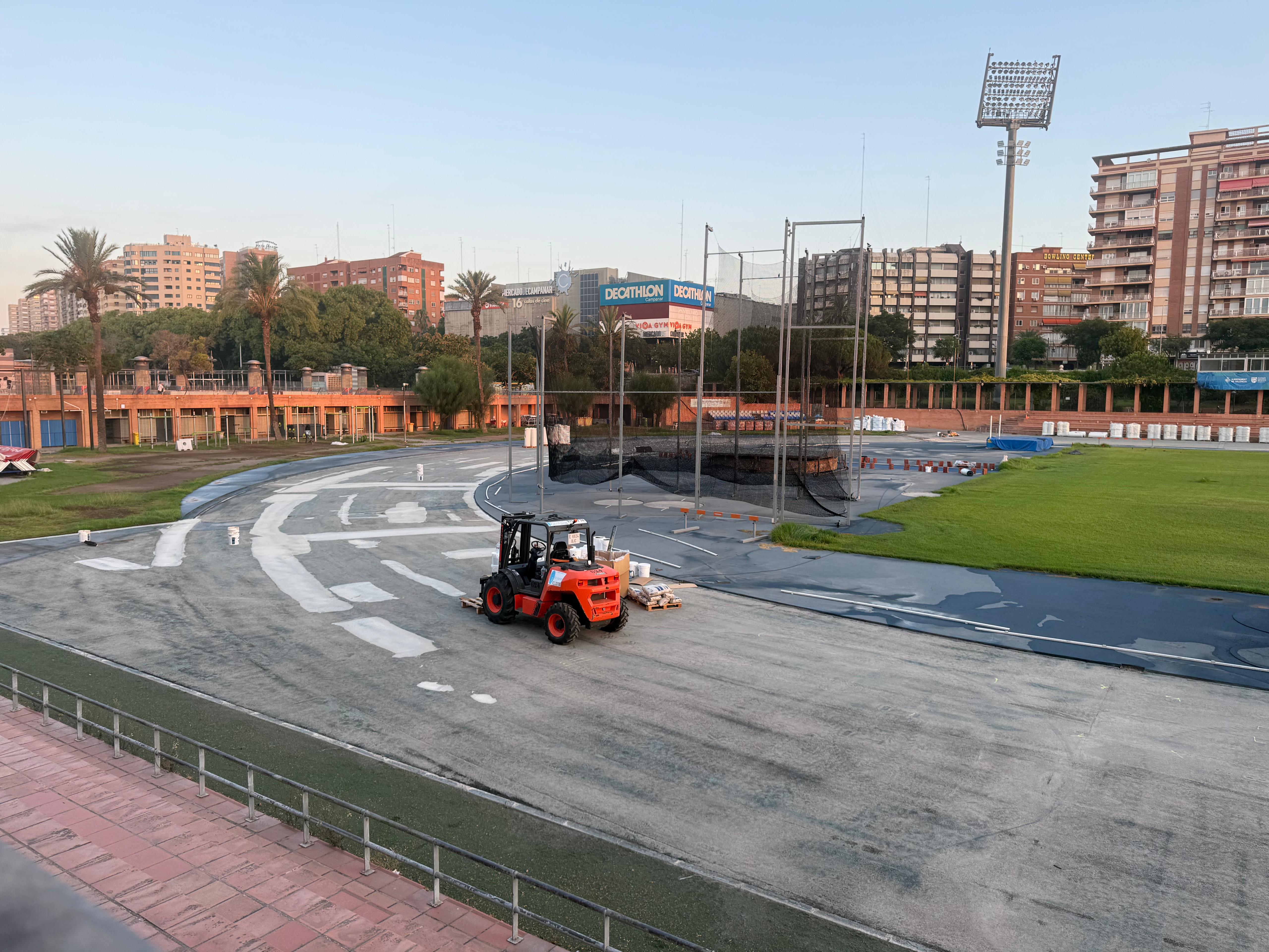 Así avanzan las obras en el Estadio del Turia de Valencia.  05 8