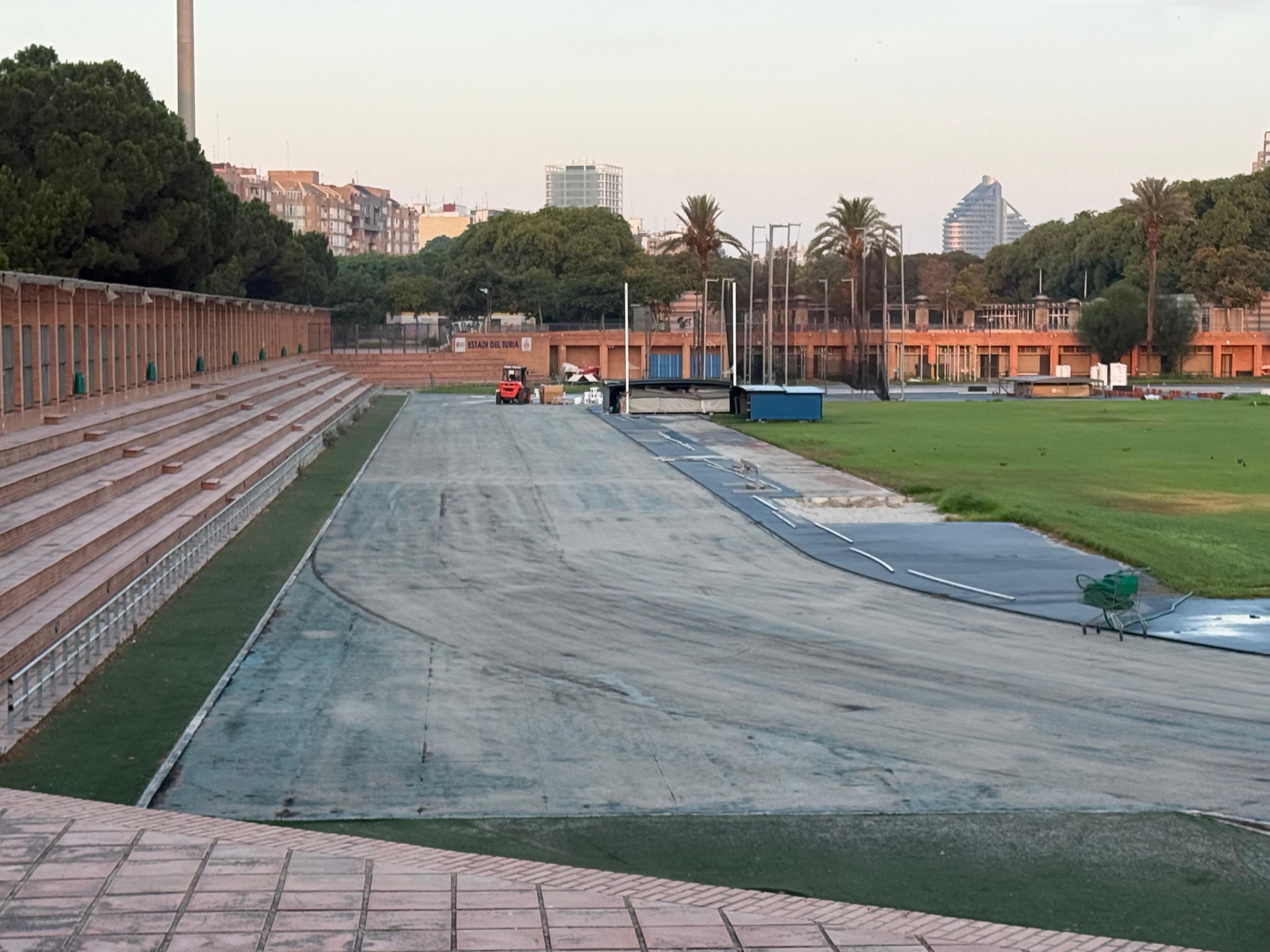 Así avanzan las obras en el Estadio del Turia de Valencia.  05 7