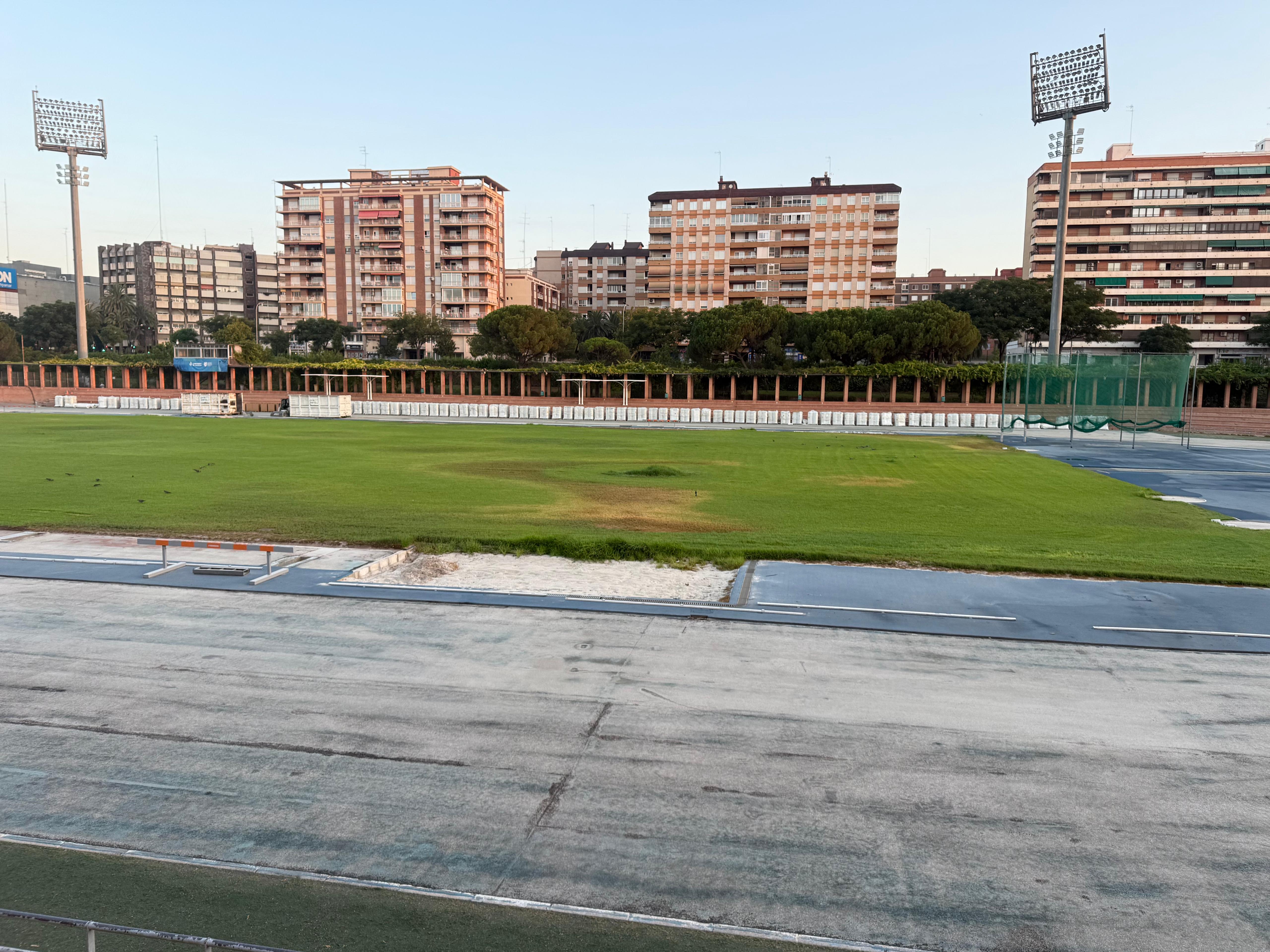 Así avanzan las obras en el Estadio del Turia de Valencia.  05 4