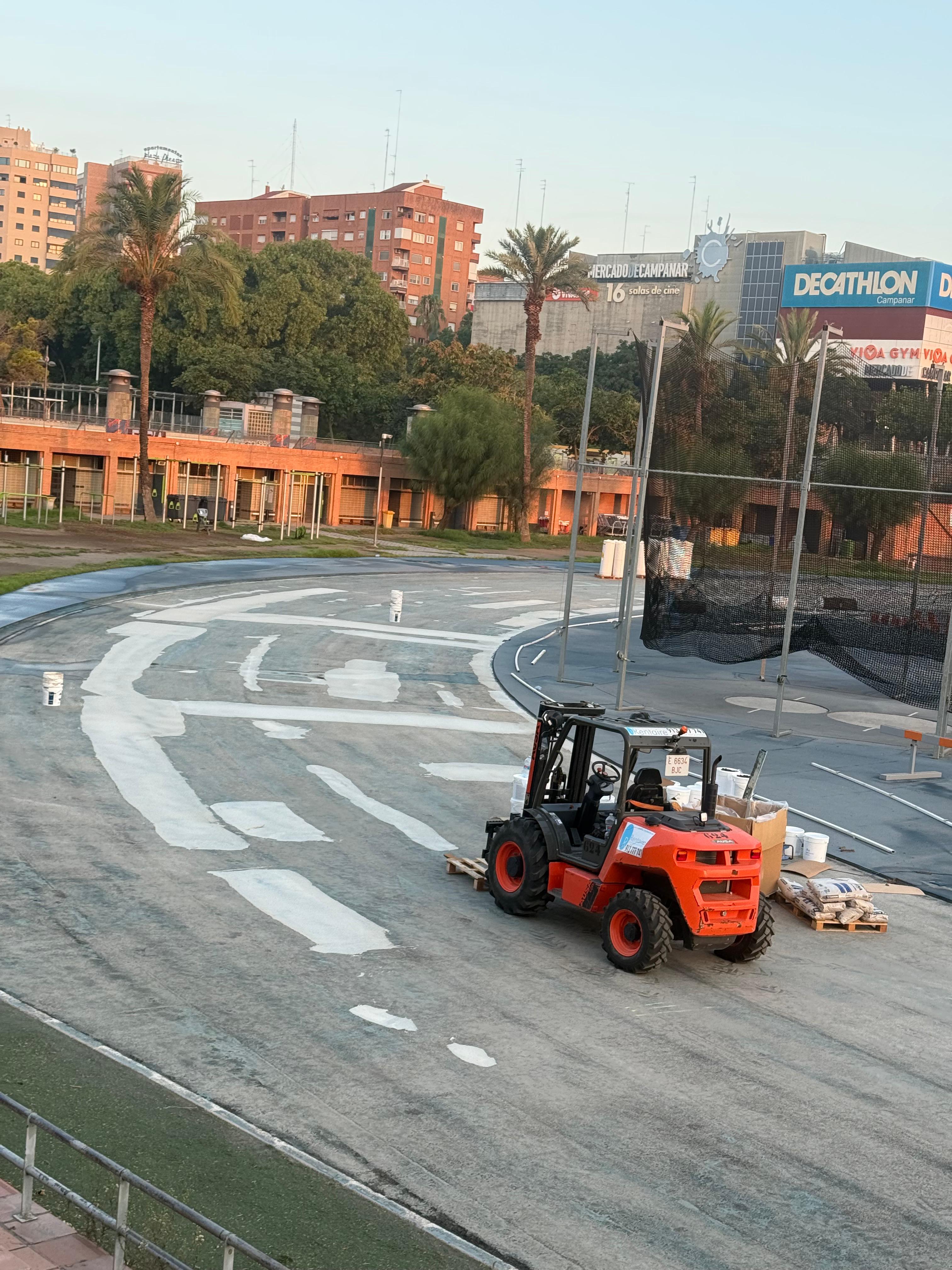 Así avanzan las obras en el Estadio del Turia de Valencia.  05