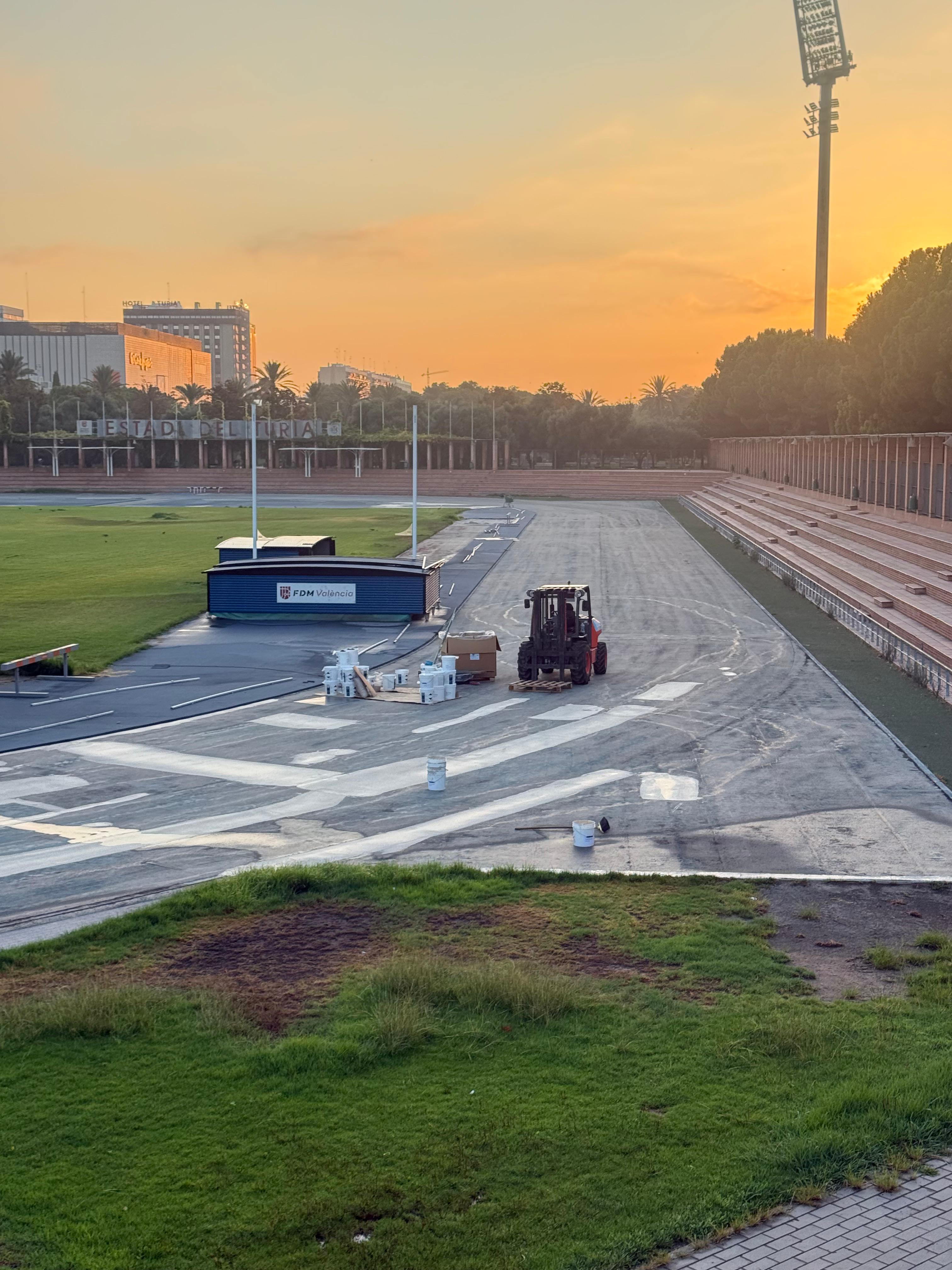 Así avanzan las obras en el Estadio del Turia de Valencia.  06 5