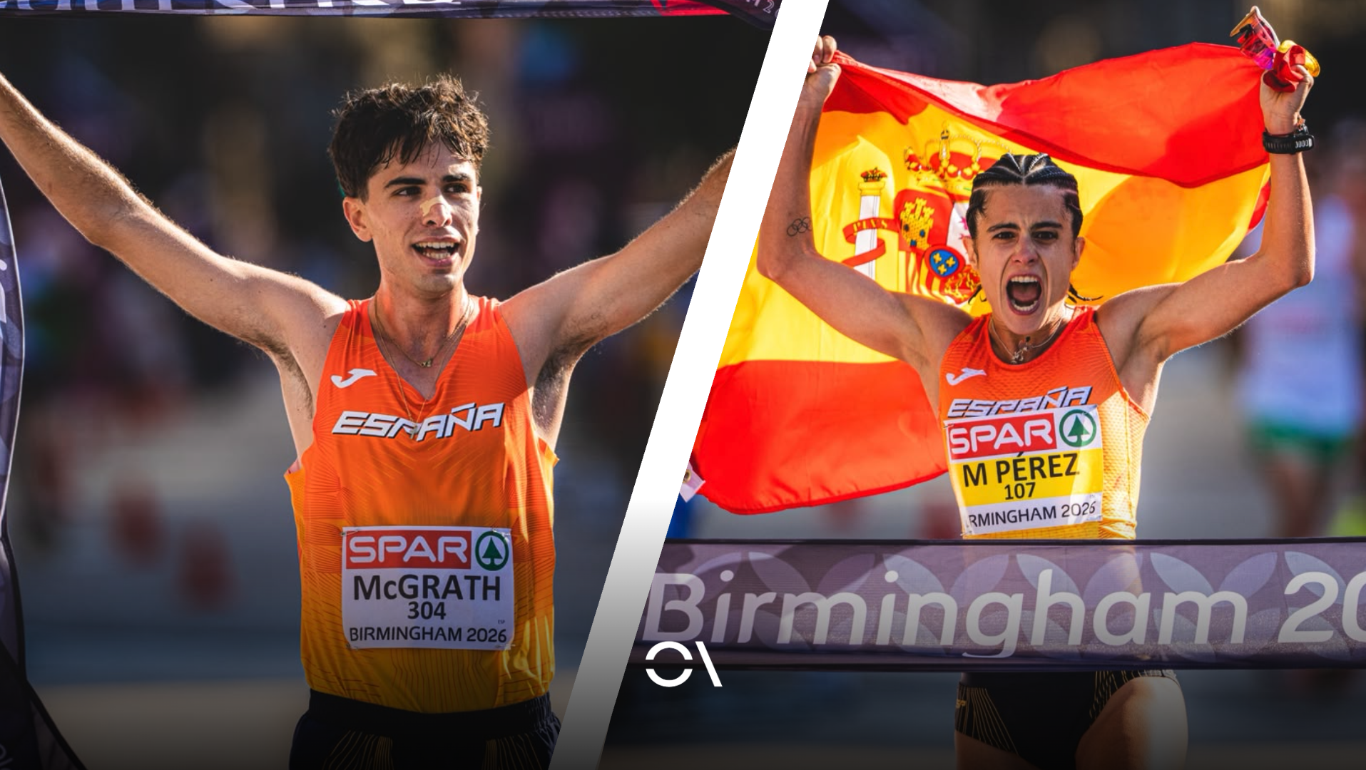 Paul McGrath y María Pérez se proclaman campeones de Europa de medio maratón marcha. VSM PHOTOEVENTS.