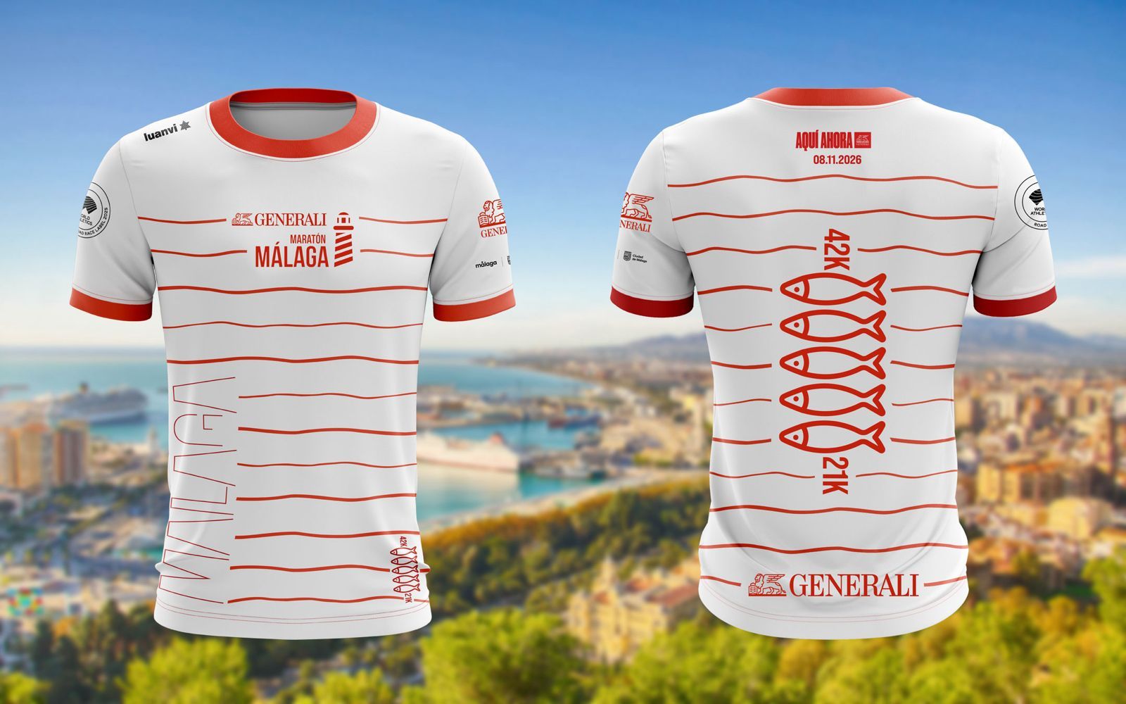 Esta es la camiseta de Generali Maratón de Málaga 2026
