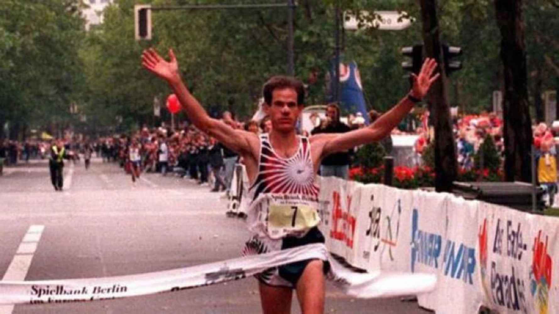 Abel Antón ganando en Berlín