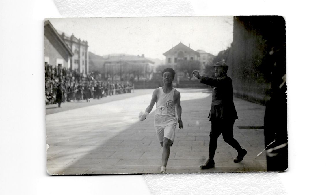El corredor Juan Muguerza. Fotos: CD Fortuna y archivo familia Muguerza