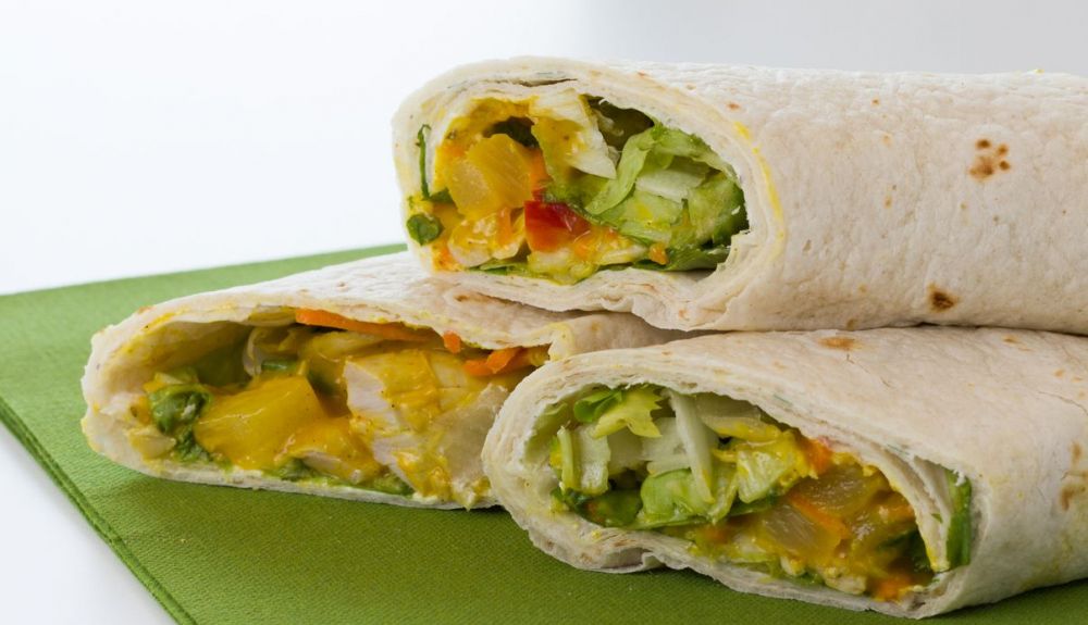 Burritos de pollo y mango Burritos de pollo y mango