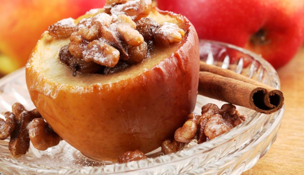 Manzanas al horno rellenas con quinoa